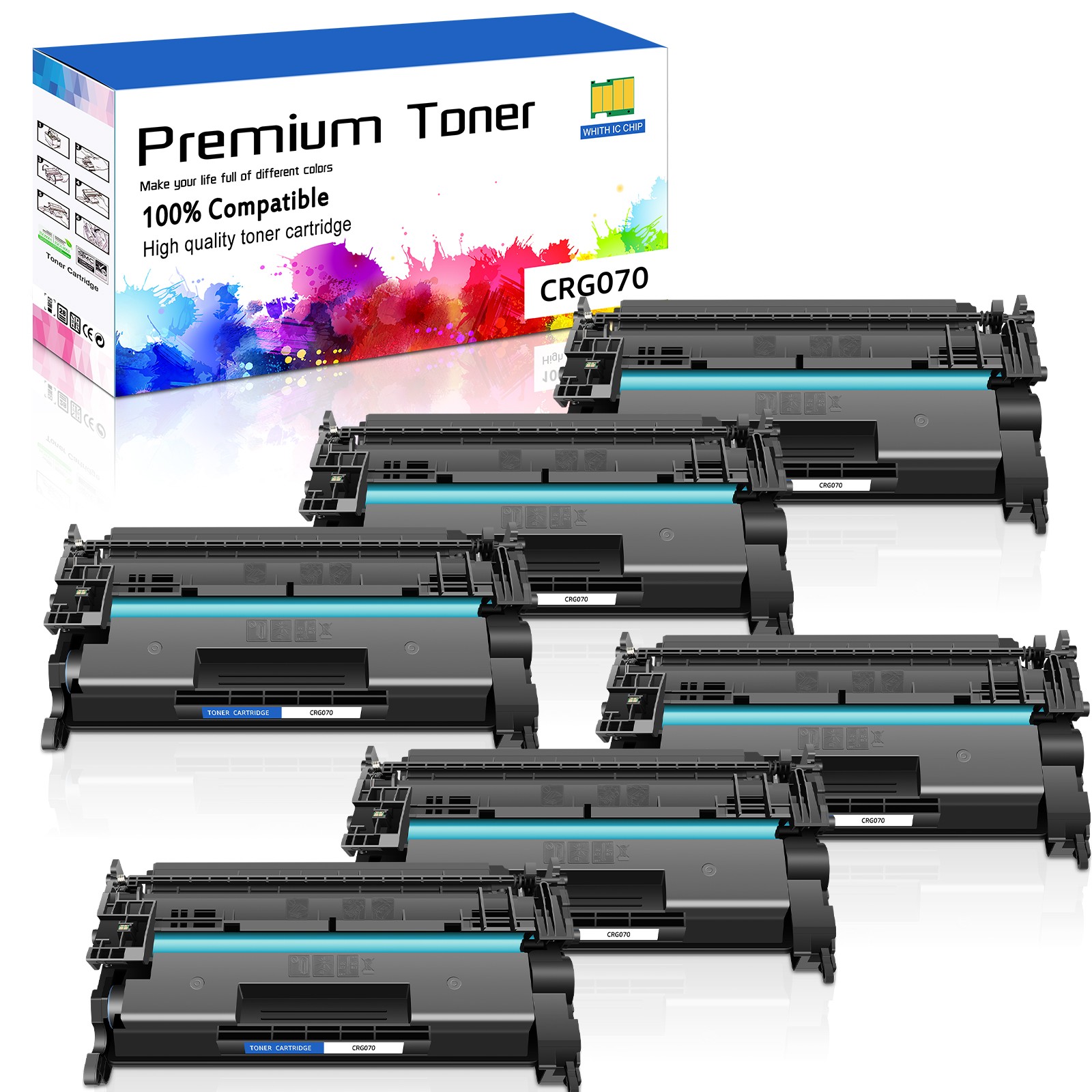 [New Chip]6PK CRG070 Toner for Canon LBP241dw LBP243dw LBP244dw MF462dw MF463dw