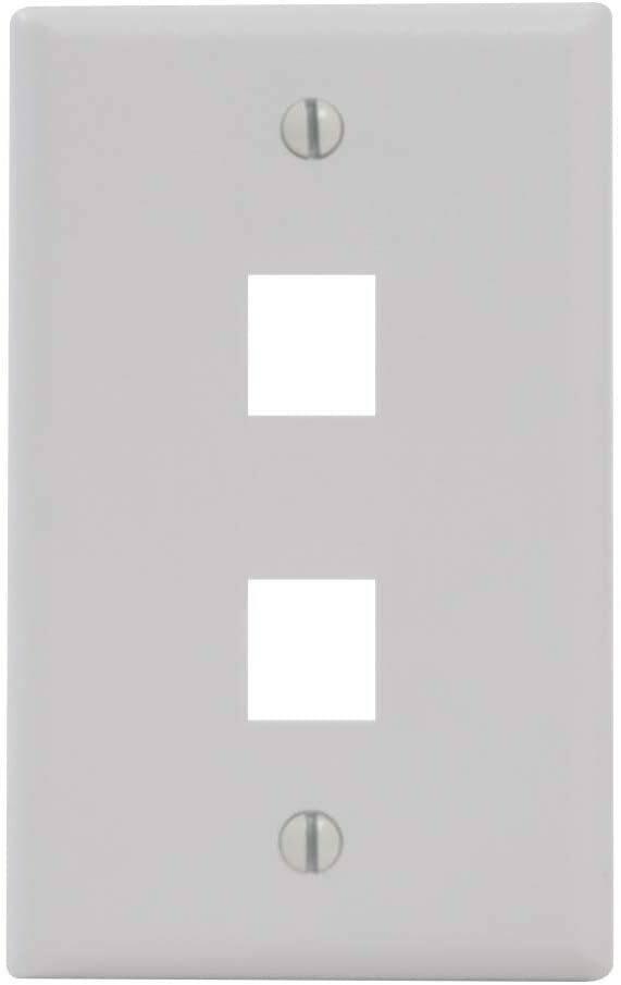 ICC Classic Faceplate with 2 Ports for EZ/HD Style in Single Gang, White