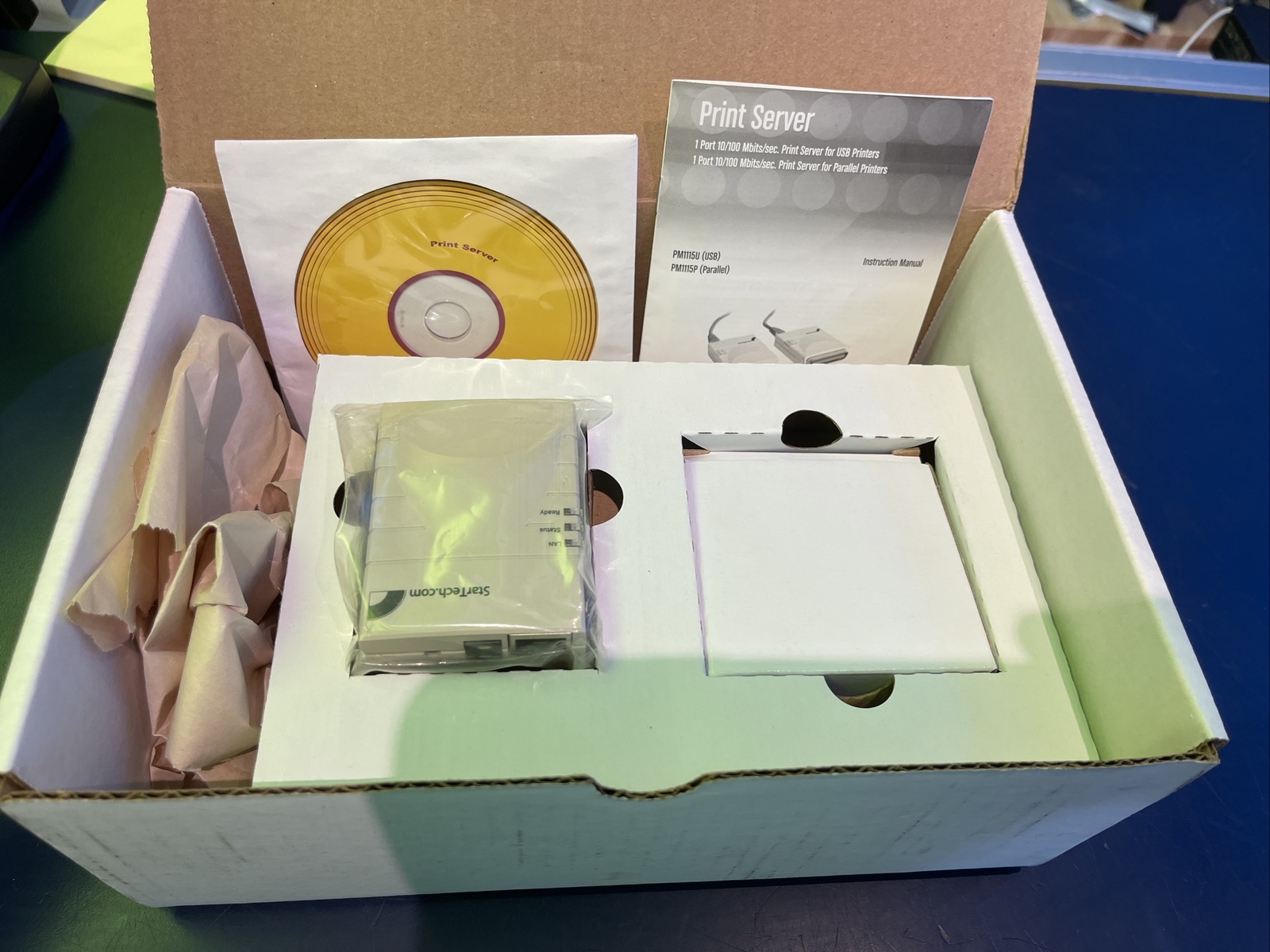 STARTECH PM1115U2 10/100 Mbps Ethernet to USB 2.0 Network Print Server