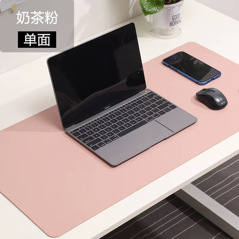White Mousepad Portable Mouse Pad Large Gaming Waterproof Non-Slip PU Suede Desk