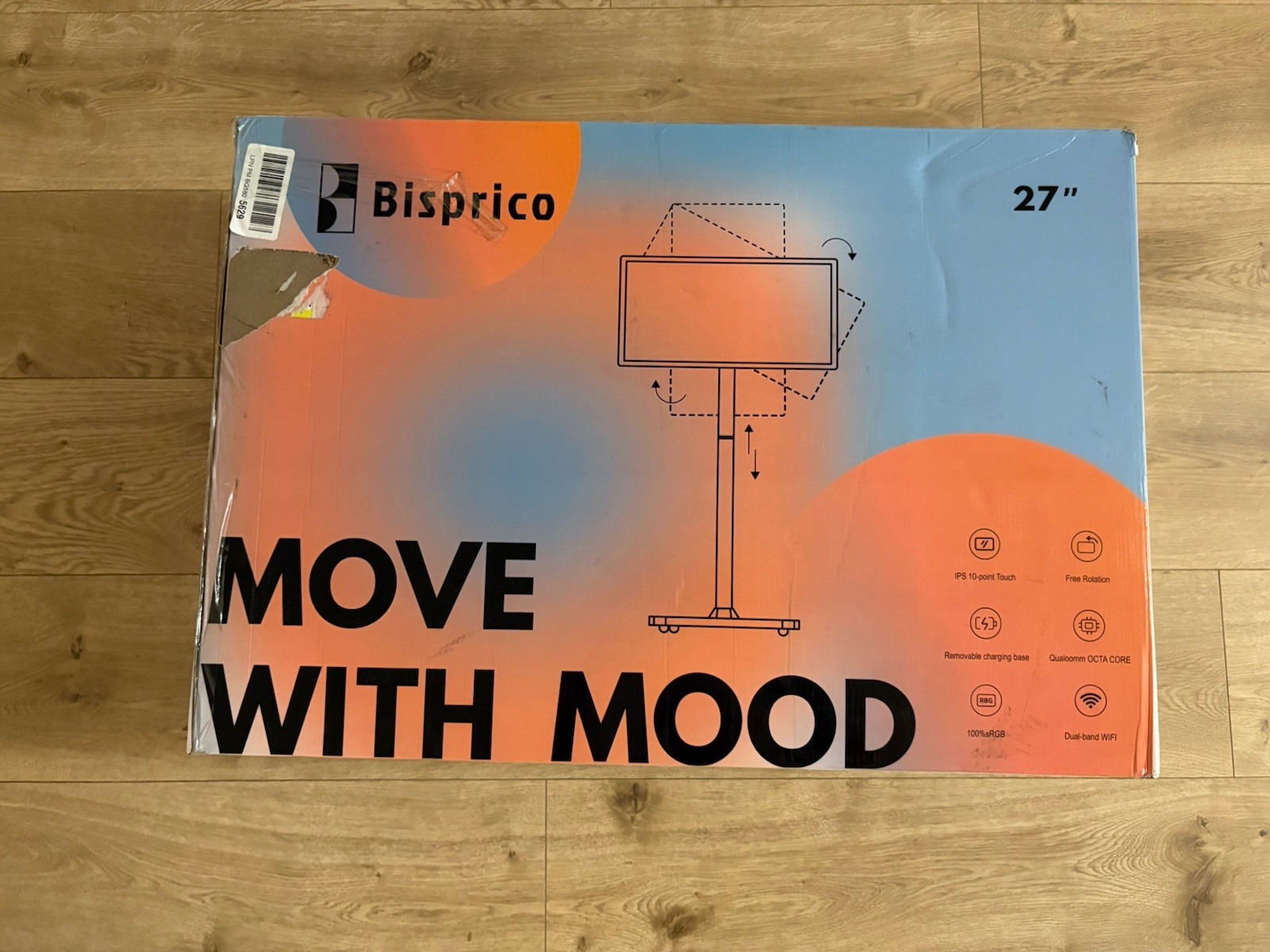 Bisprico 27” Touchscreen Smart Monitor 1080P Android 13 WiFi Bluetooth