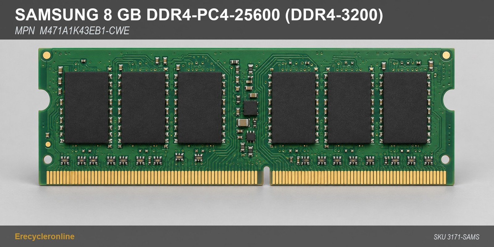 Samsung 8GB DDR4-3200 SODIMM Laptop RAM M471A1K43EB1-CWE PC4-25600