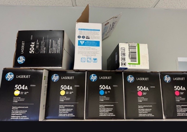 Genuine Sealed Set HP LaserJet 504A CE250A CE251A CE252A  CE253A Toner read desc