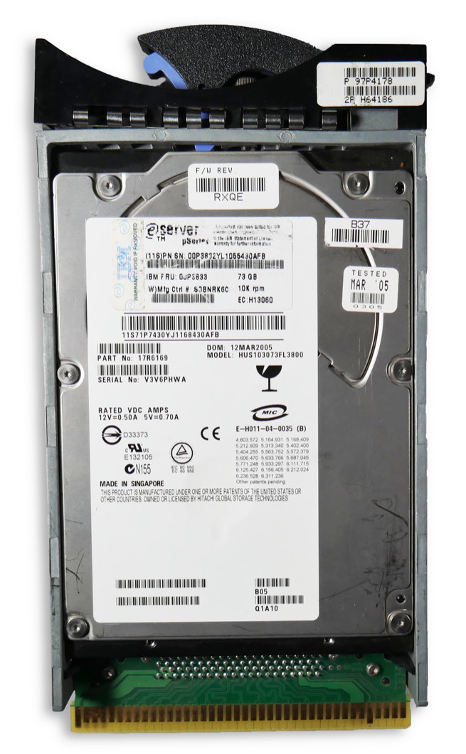 IBM 00P3833 73GB 10K U320 3.5" SCSI Internal Hard Drive