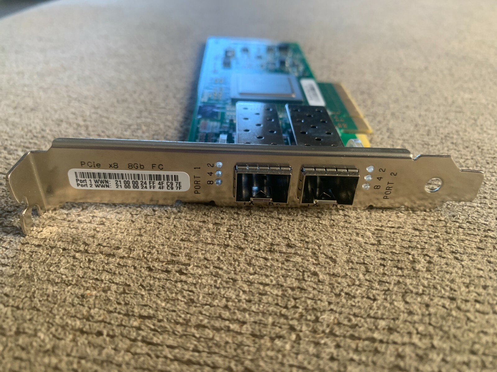 QLOGIC / IBM 2 Port PCIe x8 Full Ht 8Gb FC Adapter QLE2562-IBMX / FRU 00Y5629