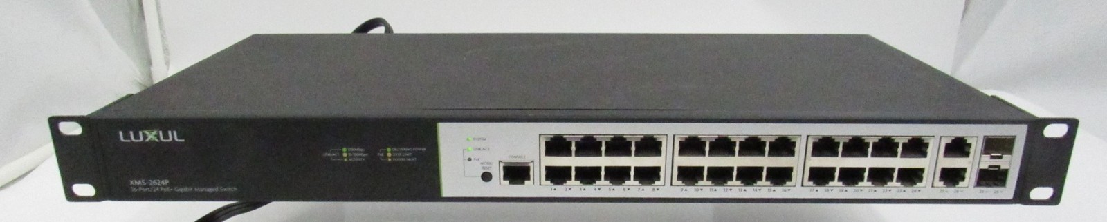 Luxul XMS-2624P 26-Port 24 PoE+ Gigabit Managed Switch Rackmount