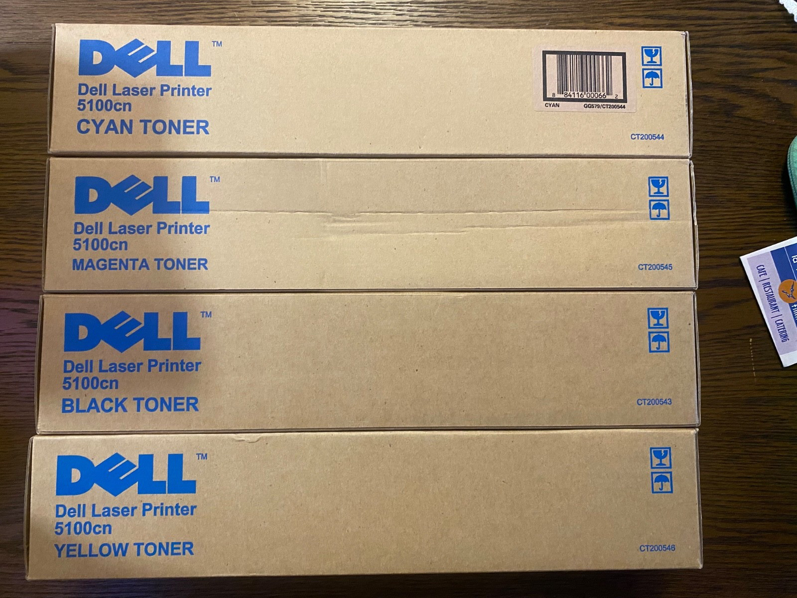 Set of 4 New OEM DELL 5100cn Toner Cartridge 