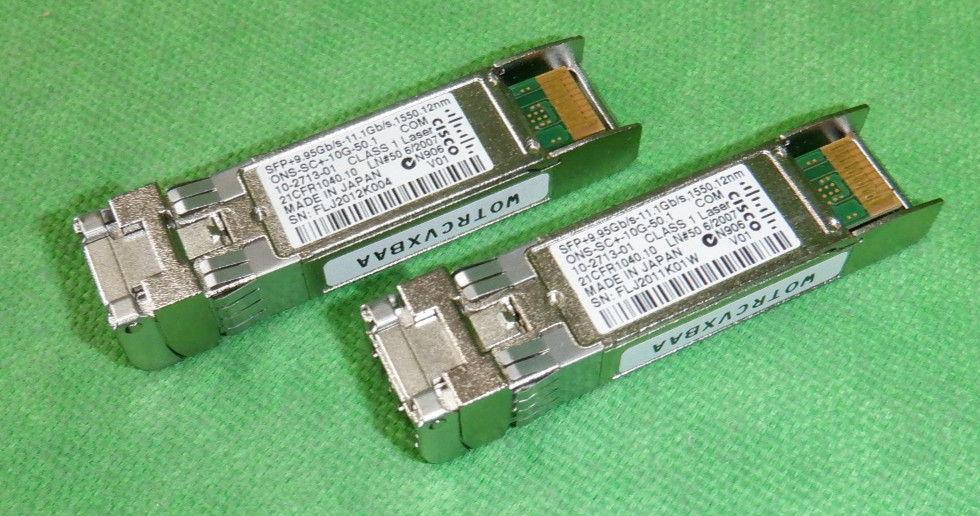 Cisco SFP+ 9.95~11.1Gb/s 1550.12nm ONS-SC+-10G-50.1  10-2713-01     LOT OF 2