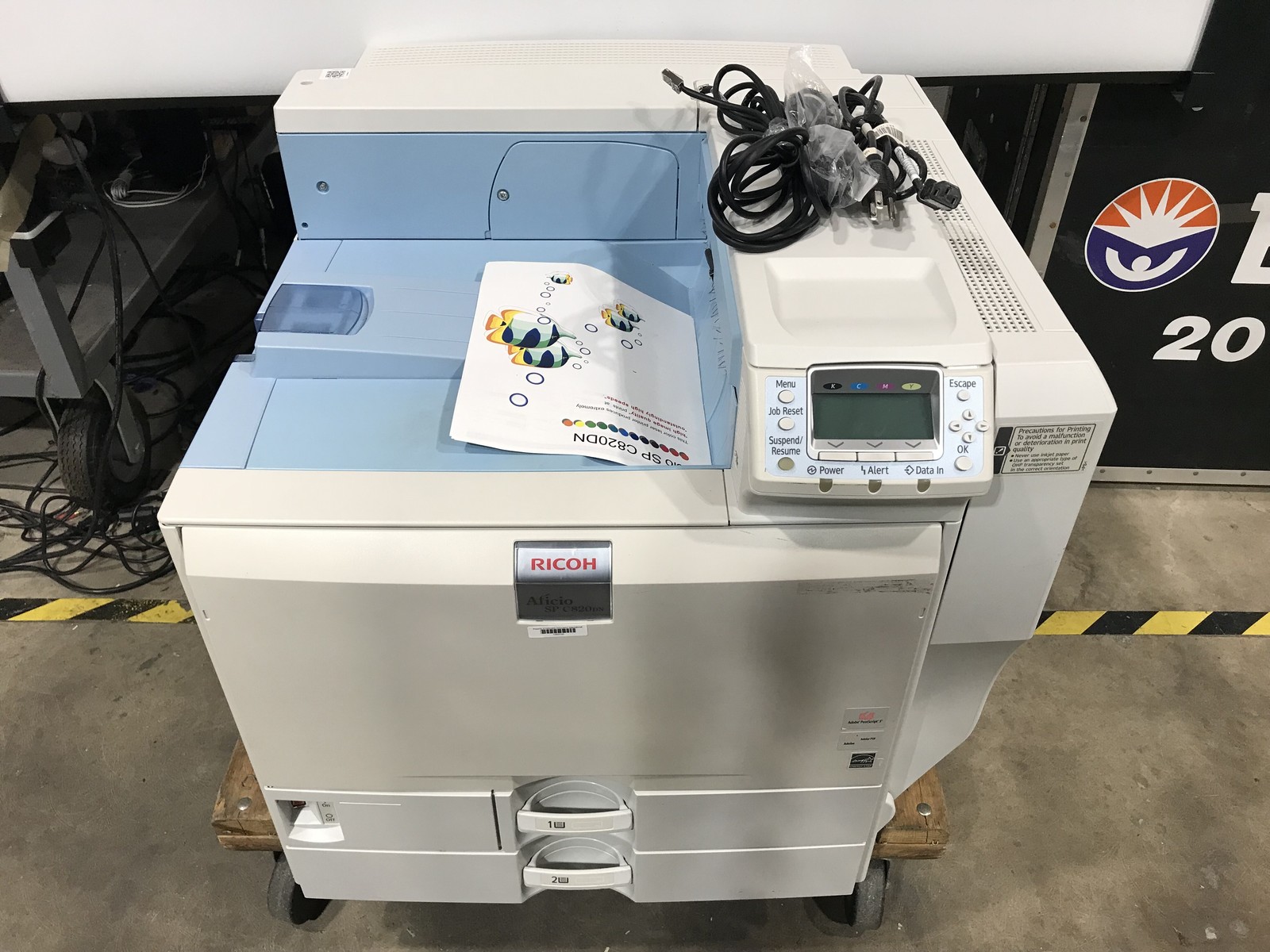 Ricoh Aficio SP C820DN Color Laser Printer 182k Pg Ct w/ Toner Included