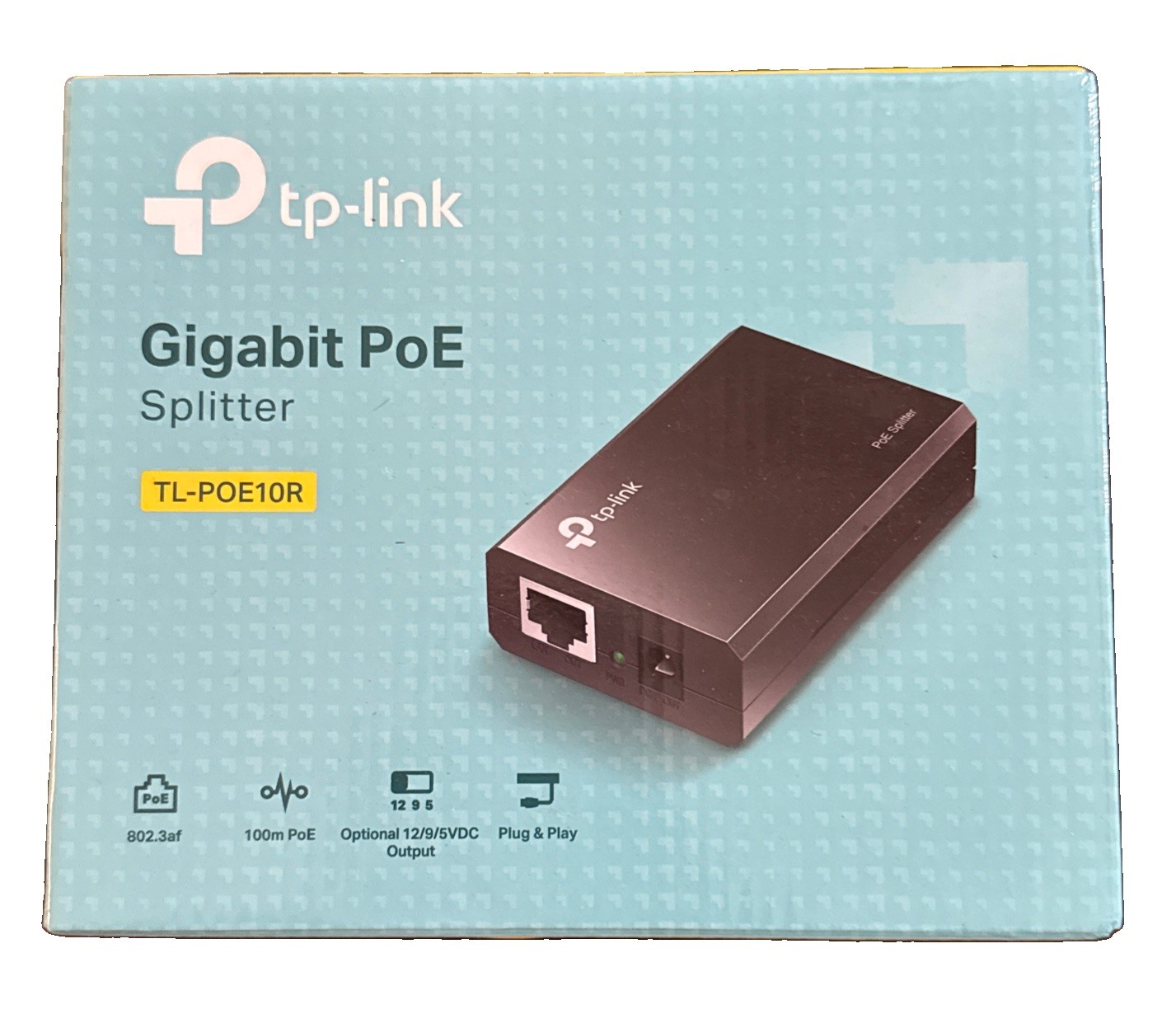 TP-Link TL-POE10R Gigabit PoE Splitter IEEE 802.3af 5V 9V 12V Open Box