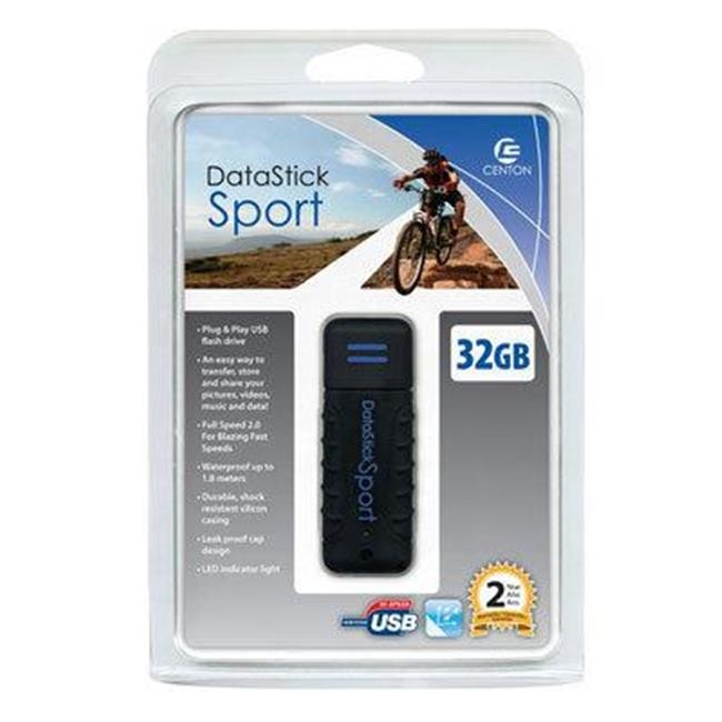 Centon S1-U2W1-32G 32GB Waterproof USB Drive -Blk