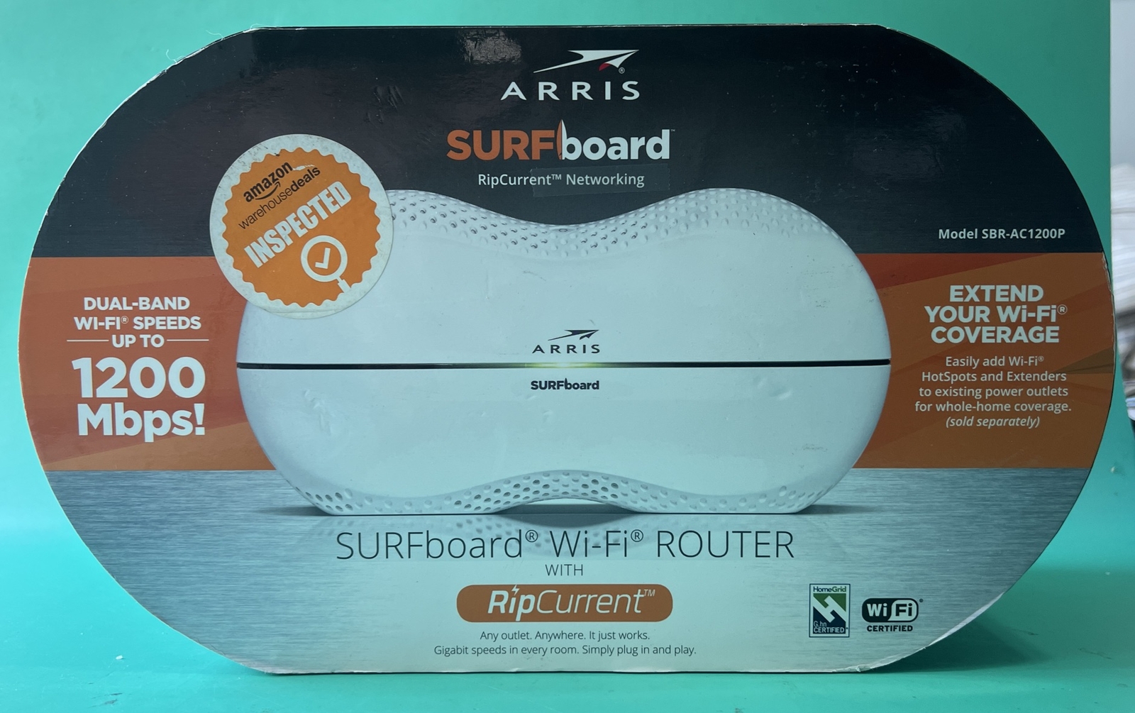 ARRIS Surfboard AC1200 SBR-AC1200P Dual-Band RipCurrent Using G.hn Wi-Fi Router