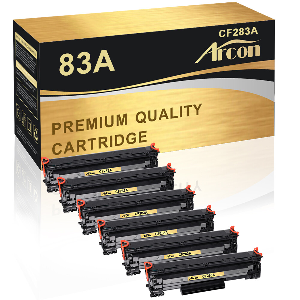 6 PK Toner Compatible With HP 83A CF283A LaserJet M127fn M127fs M125nw M225DN