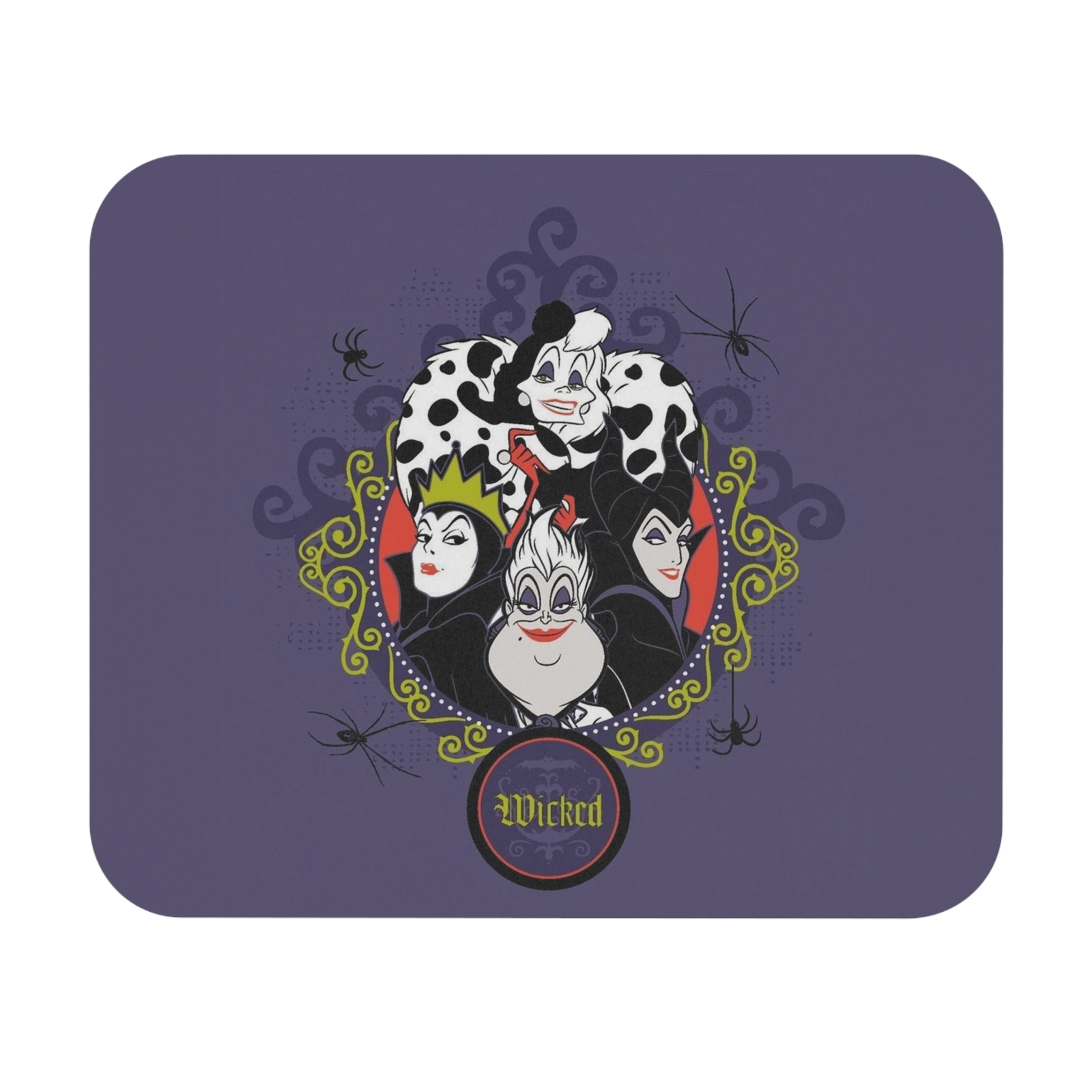 DISNEY VILLAINS INSPIRED PURPLE CUSTOM MOUSE PAD DESK MAT HOME SCHOOL OFFICE PC