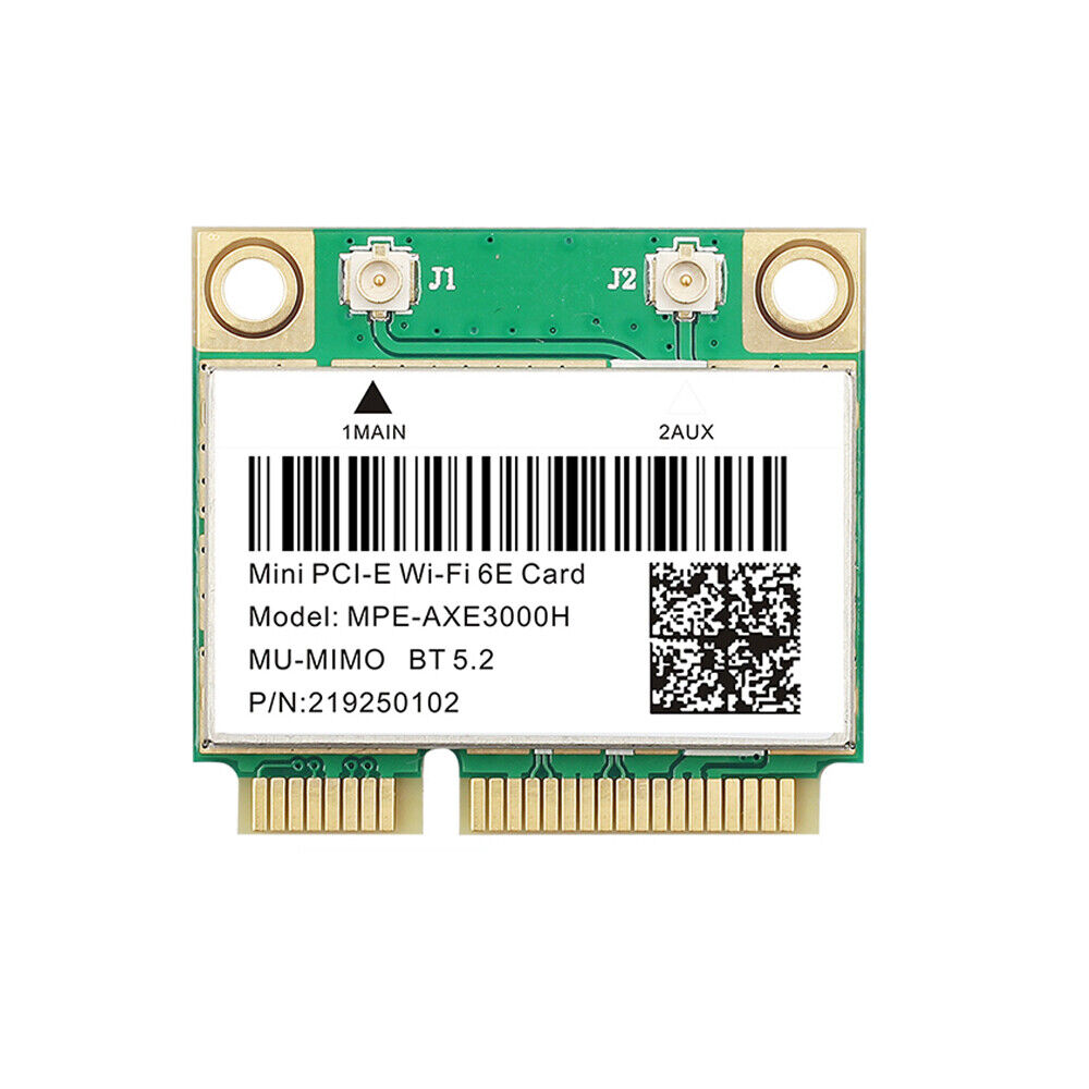 WiFi 6E AX210 Mini PCI-E Wifi Card For Intel AX210 5374Mbps BT 5.2 802.11ax 2.4G