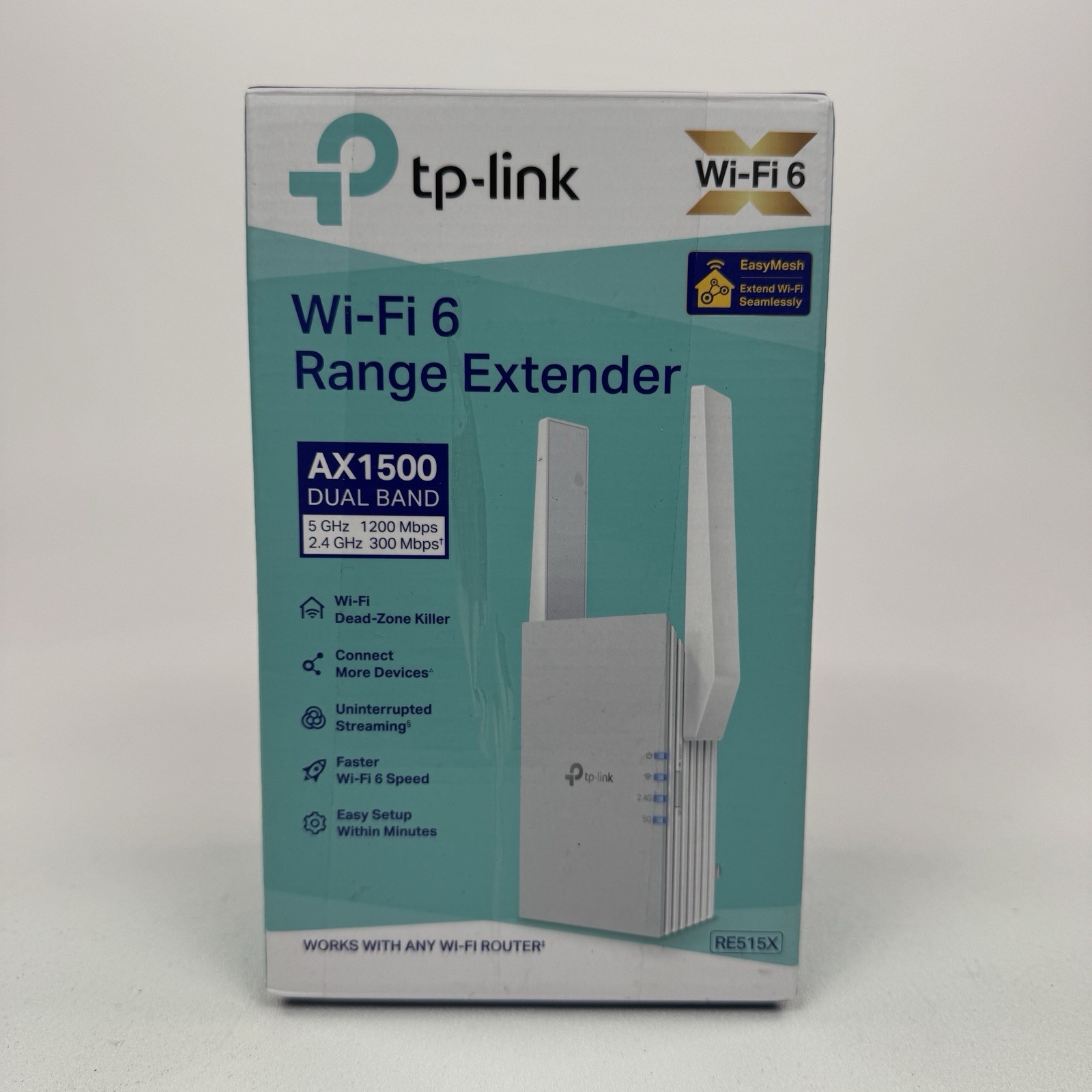 TP-Link RE515X AX1500 WiFi 6 Range Extender w/Ethernet Port | 1.5G Dual-Band