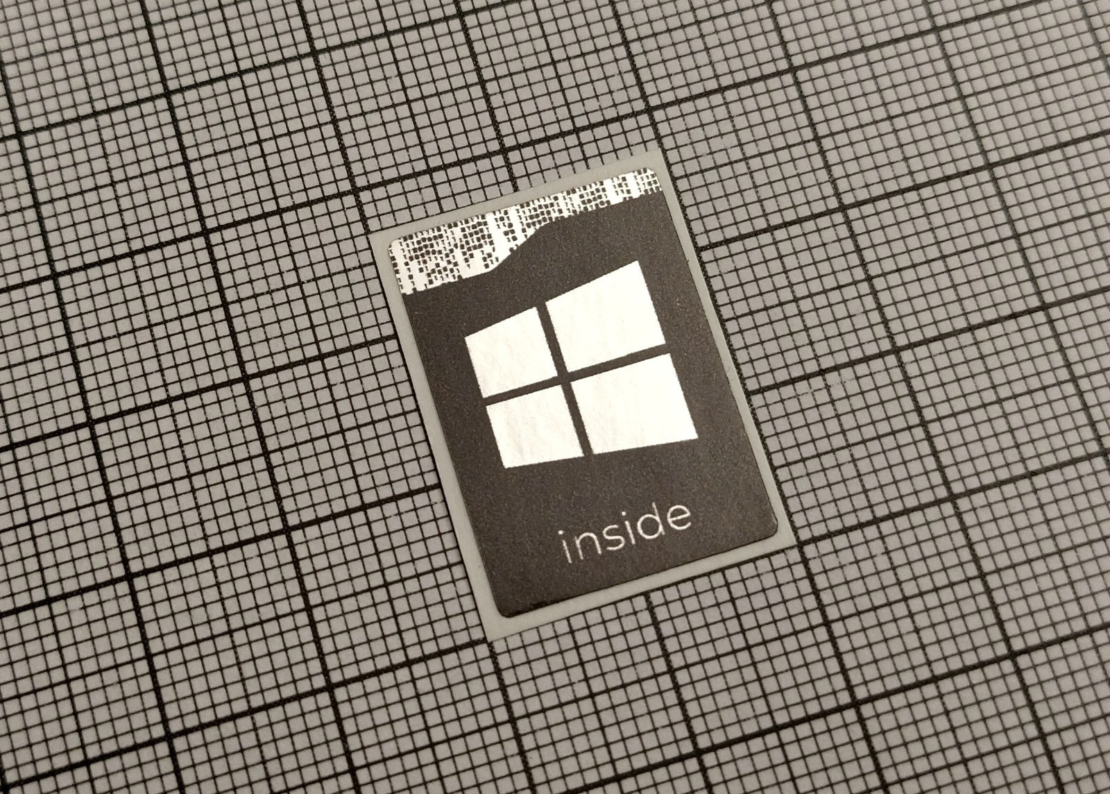 5 x Black & Silver Windows Inside v2 Stickers For The Computer Case 18 x 25 mm