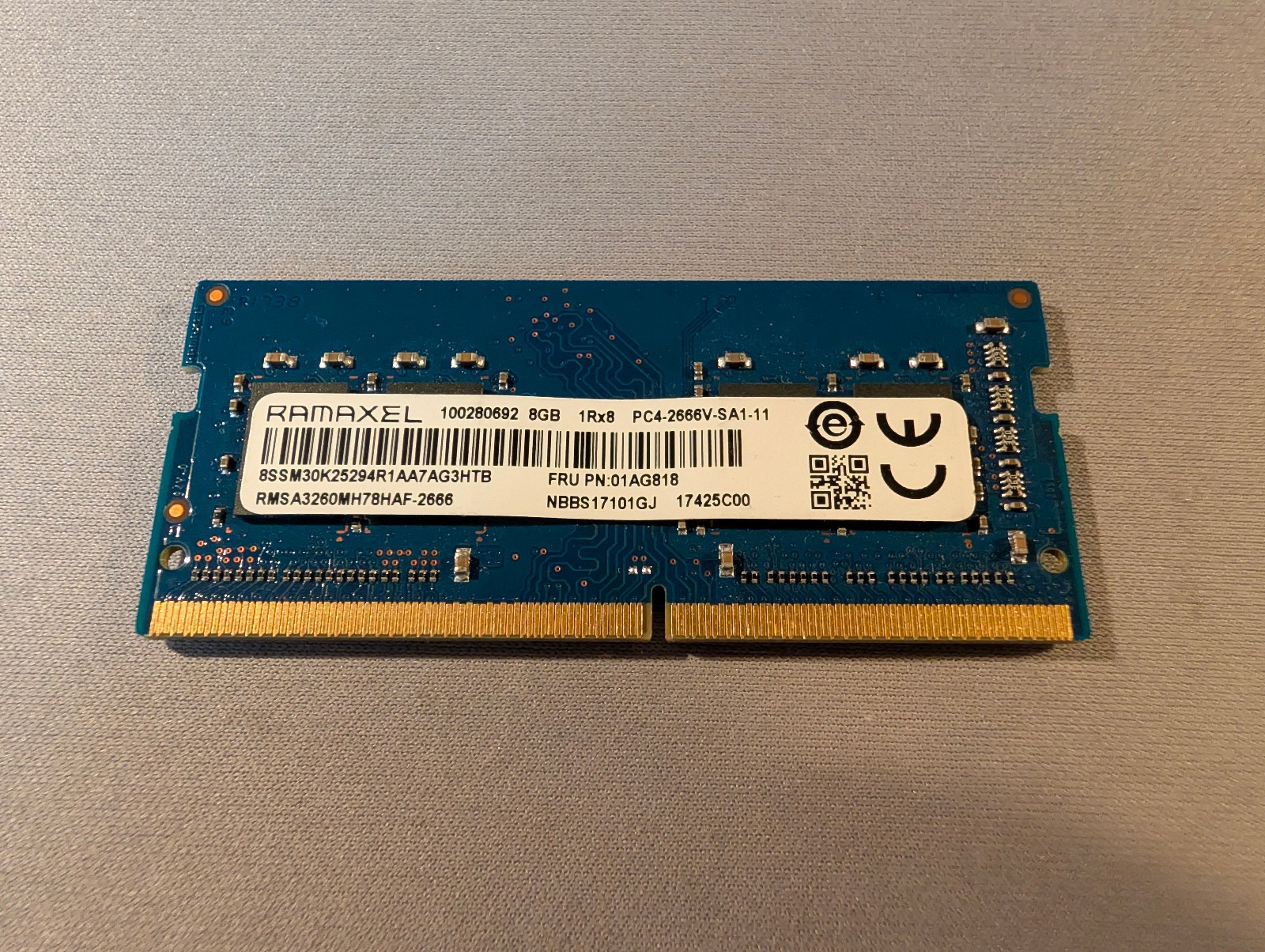 Ramaxel 8GB PC4-21300 (DDR4-2666) Memory (RMSA3260ME78HAF-2666)