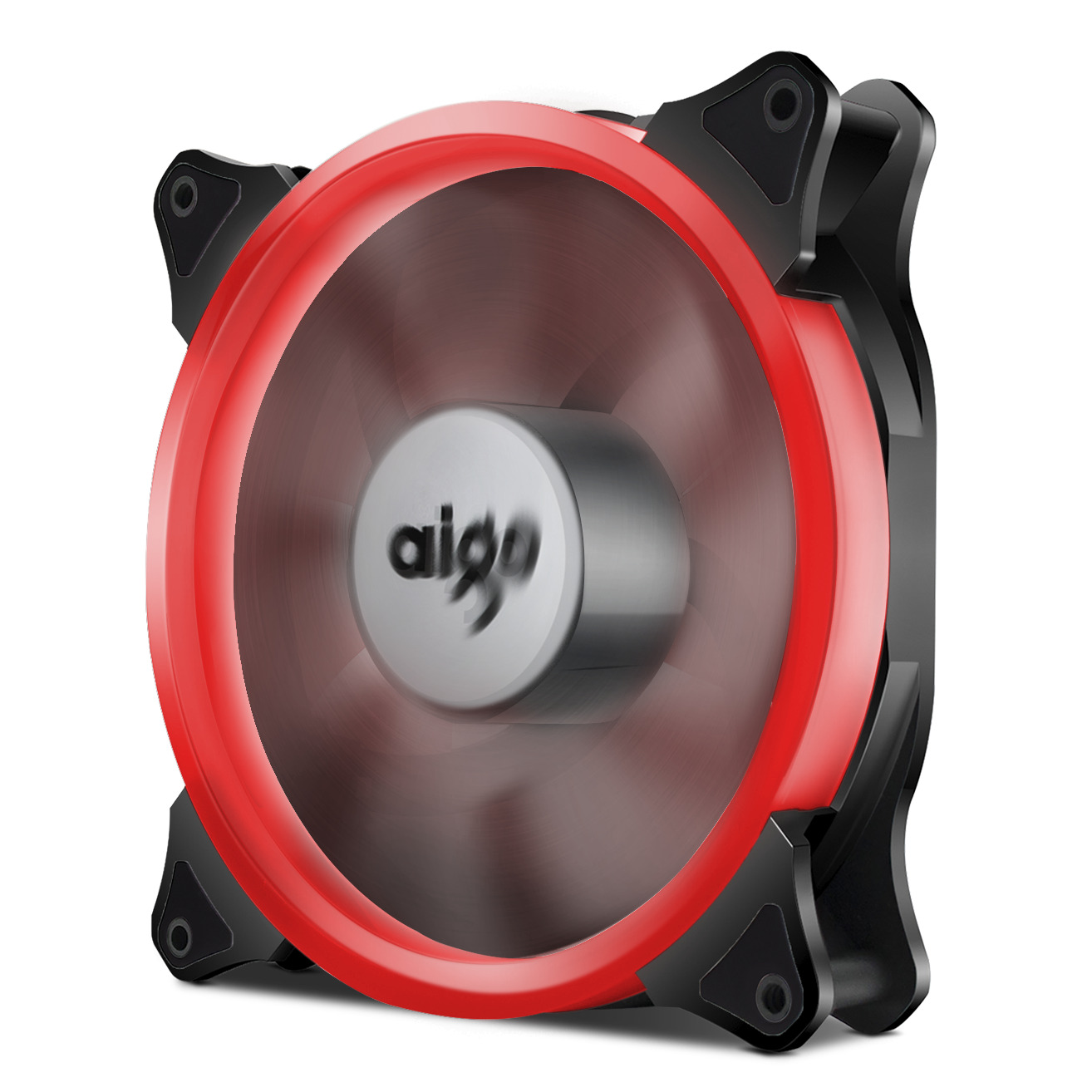 Aigo Red Halo 140mm LED PC CPU Gaming Computer Case Cooling Neon Clear Fan Mod