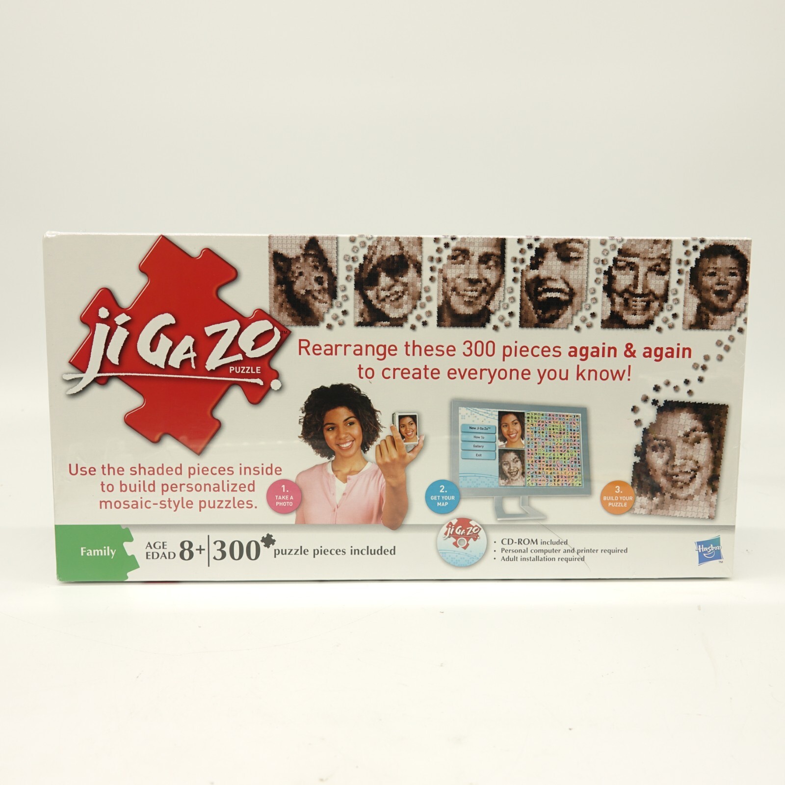 Hasbro Jigazo 300 Piece Puzzle Family 8+ Factory Sealed NEW 2010 Vintage Game