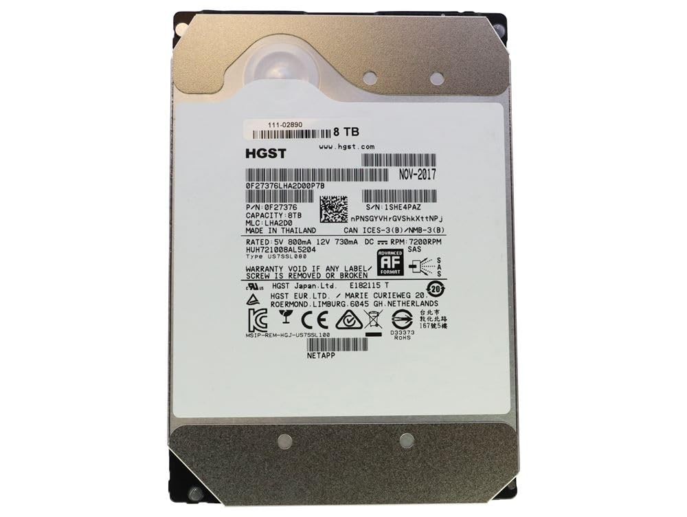 Western Digital HGST Ultrastar He10 HUH721008AL5204 8 TB Hard Drive 3.5 Internal