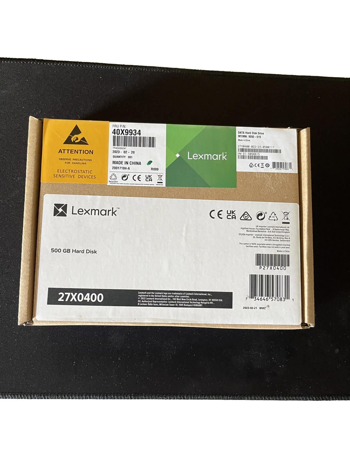 40X9934. Lexmark 500 GB SATA Hard Drive.