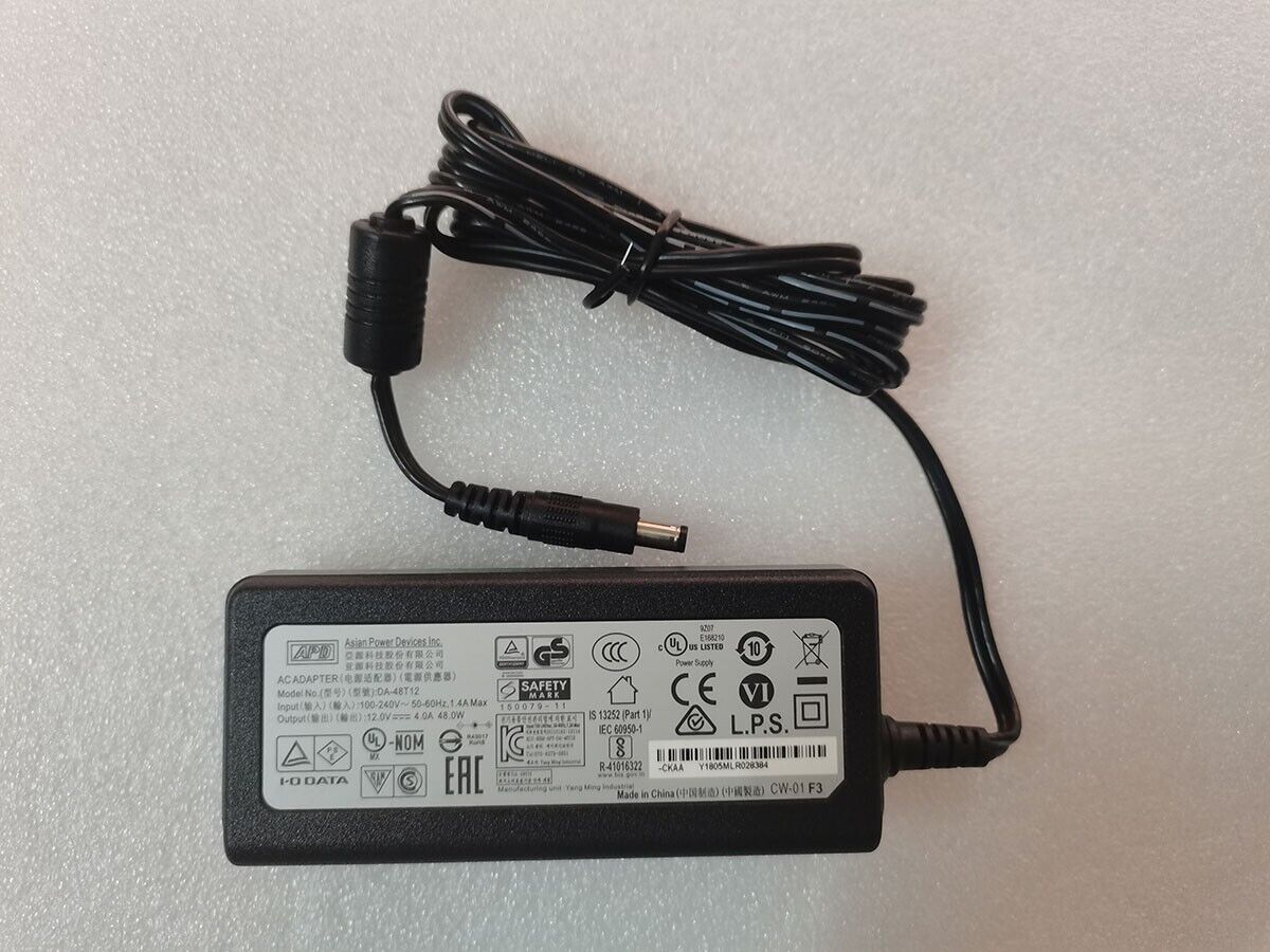 New Genuine APD DA-48T12 AC Adapter 12V 4A Power Supply Cord 48W OEM Charger