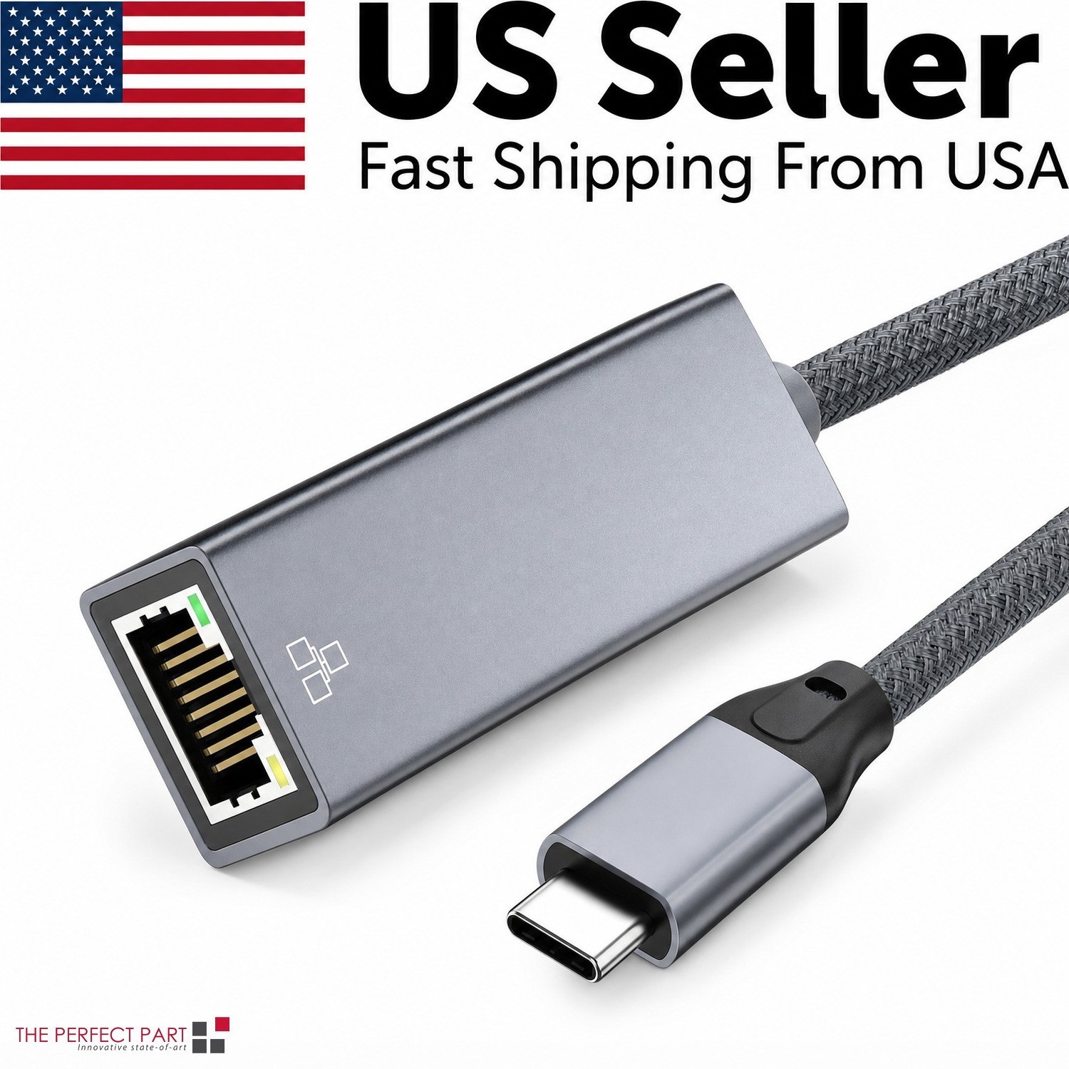 USB-C 3.1 Gigabit Ethernet LAN RJ45 1000Mbps Network Adapter for PC Mac Android