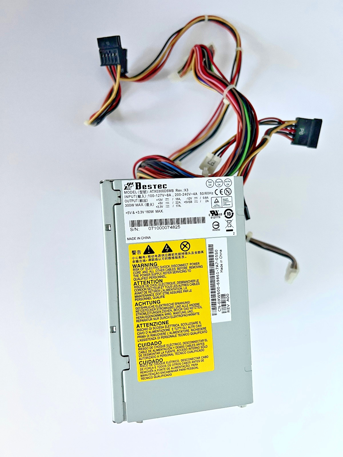 Bestec Power Supply ATX-300-12E REV D 300W