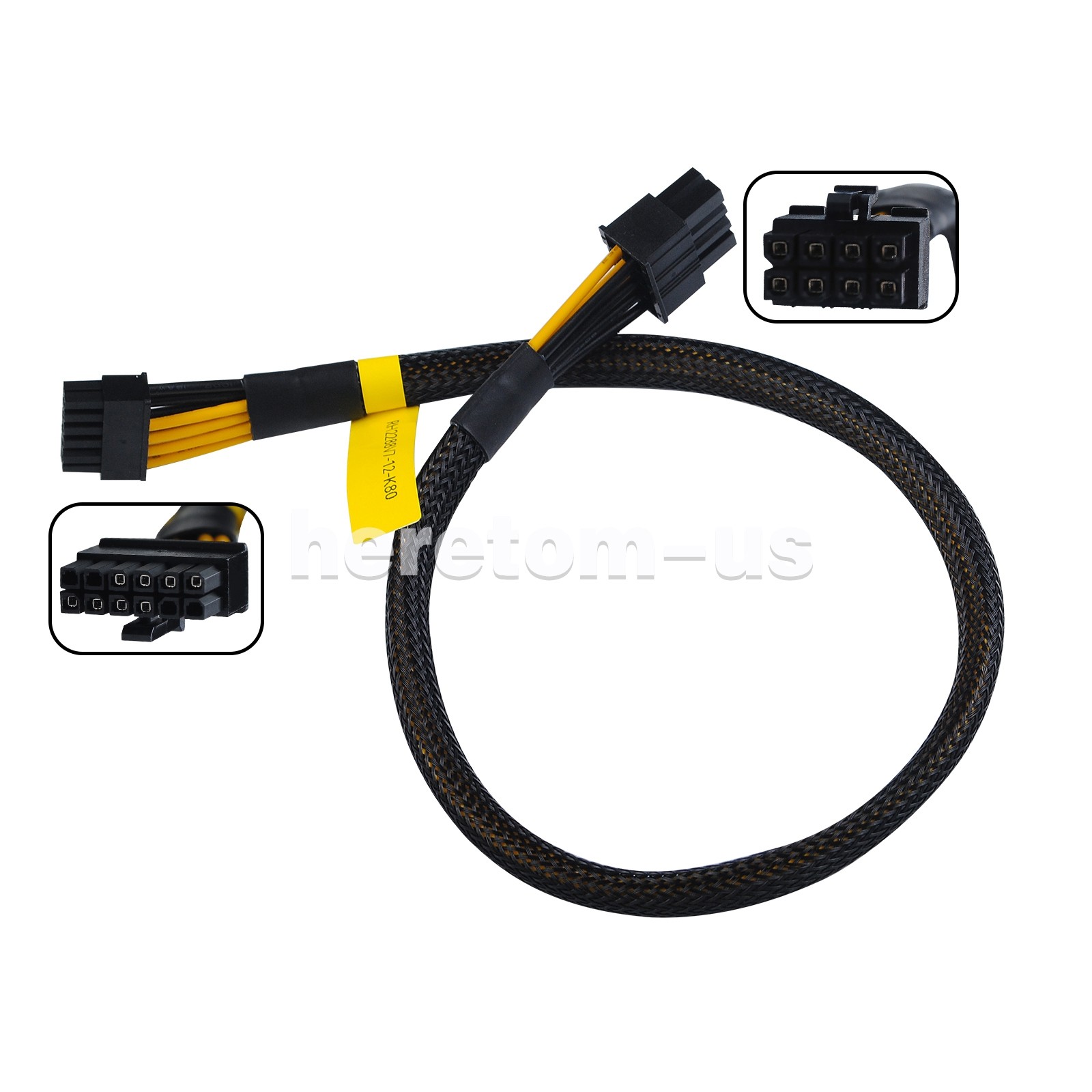 12Pin To 8Pin GPU Power Cable For Huawe R2288HV7 to Nvidia K80/M40/M60/P40/P100