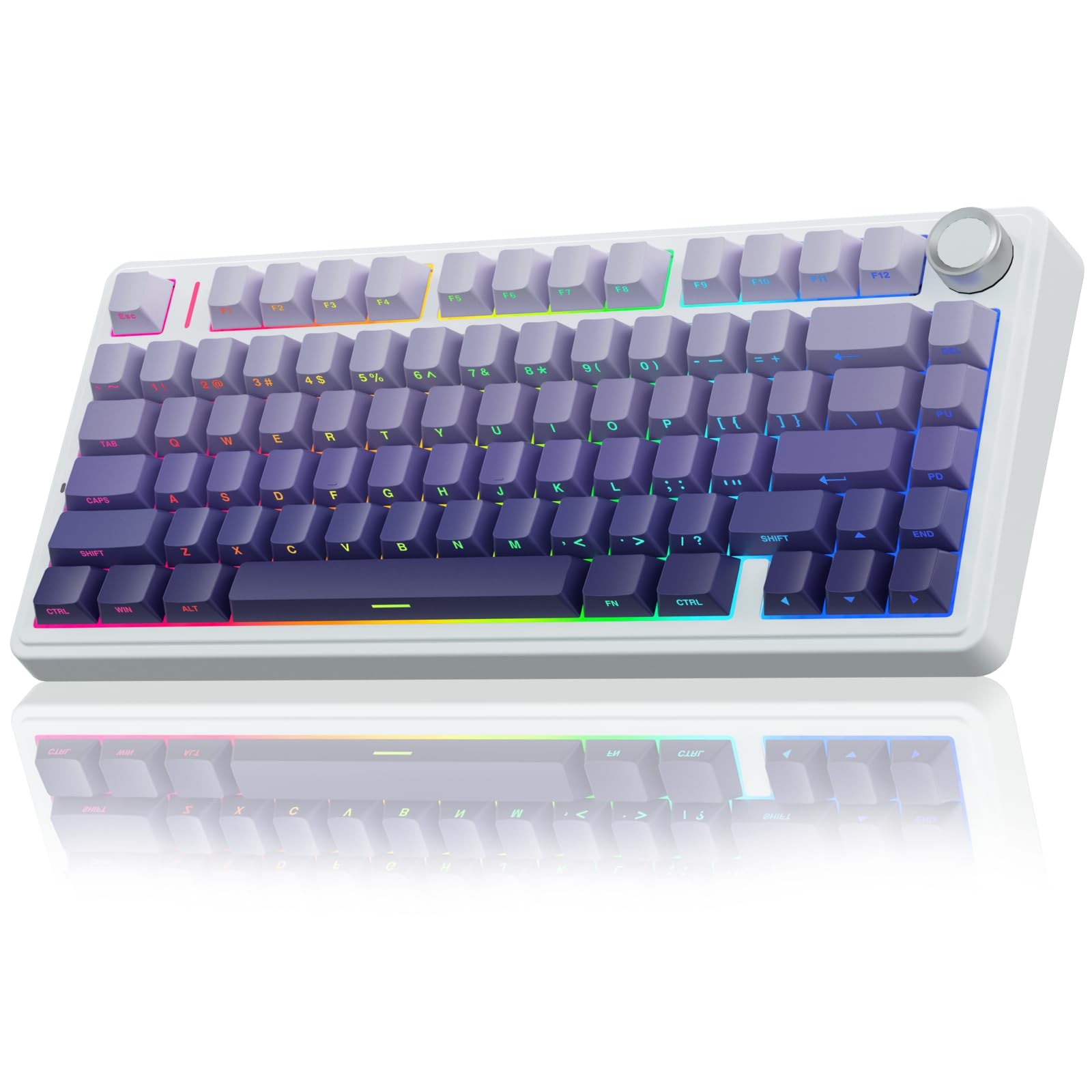 AULA F75 Pro Wireless Mechanical Keyboard,75% Hot Pro-Gradient Purple 