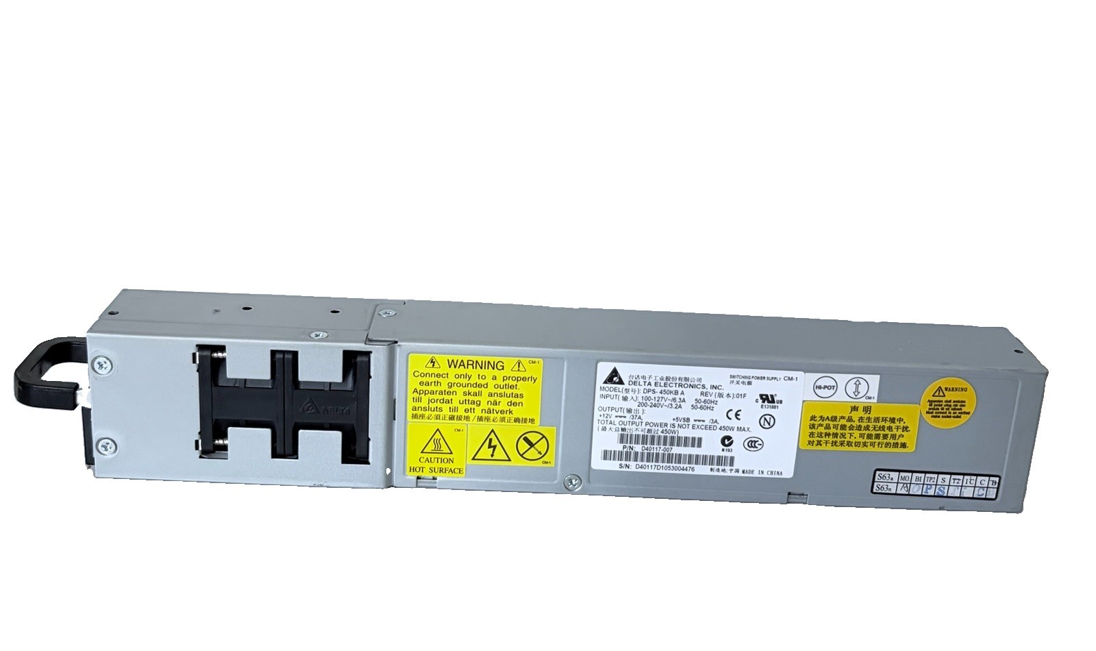Delta Electronics 450W Model DPS-450KB A D40117-007 Power Supply