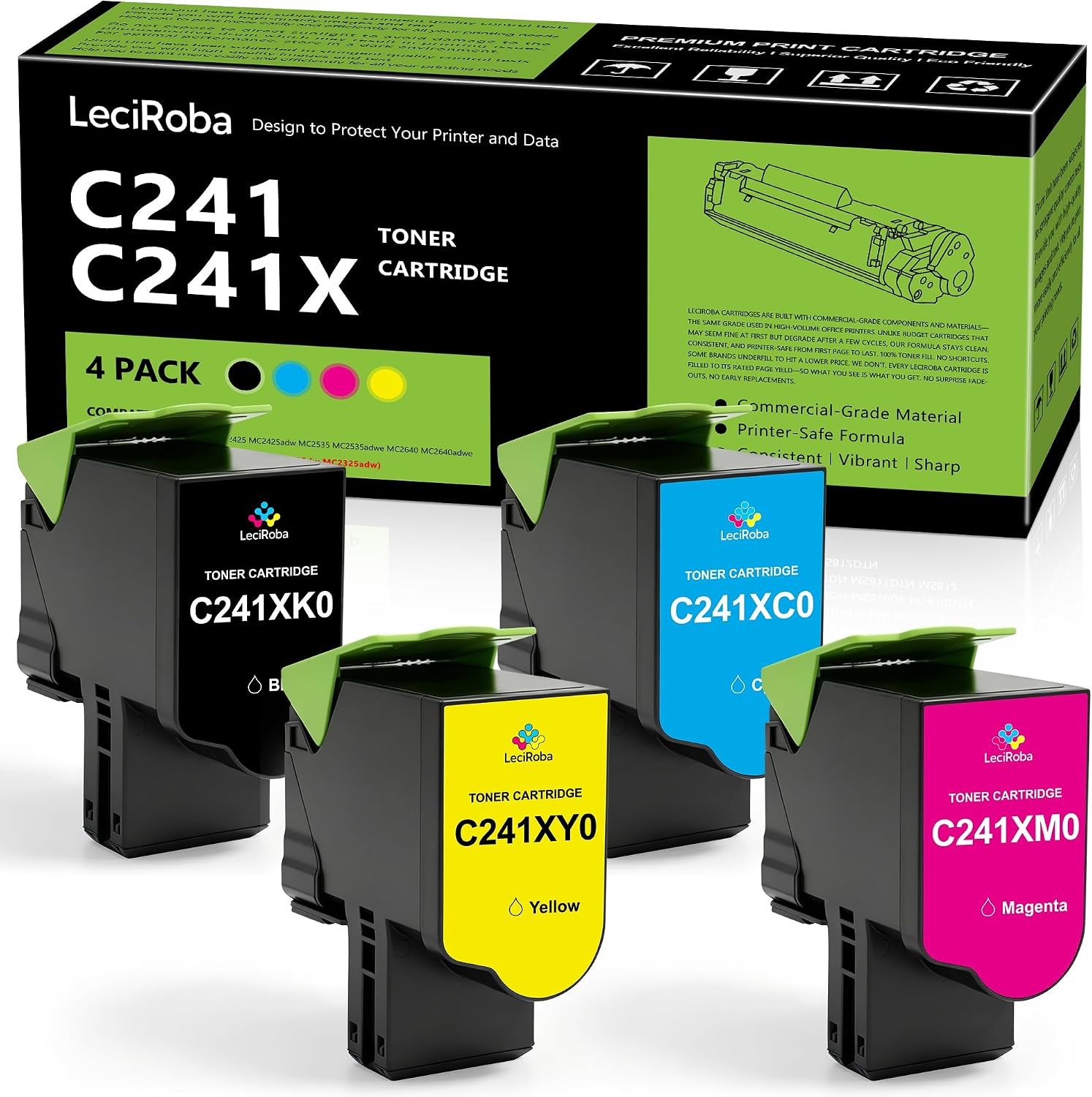 C241/C241X  Toner Cartridge for Lexmark C2425, C2535, MC2425, MC2535 & MC2640