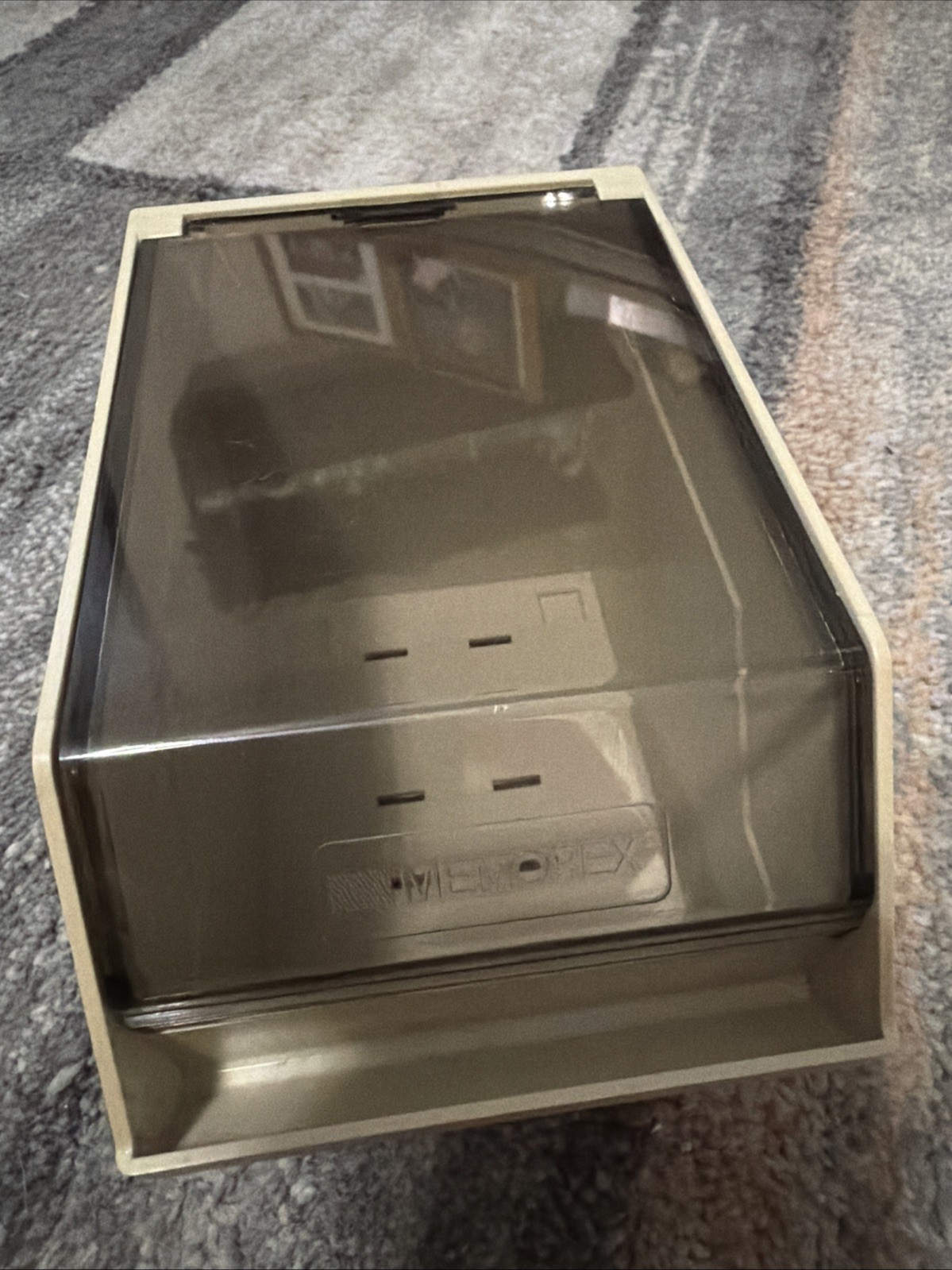 Memorex 3.5" Floppy Disk Plastic Storage Box Case Holder Organizer Vintage PC