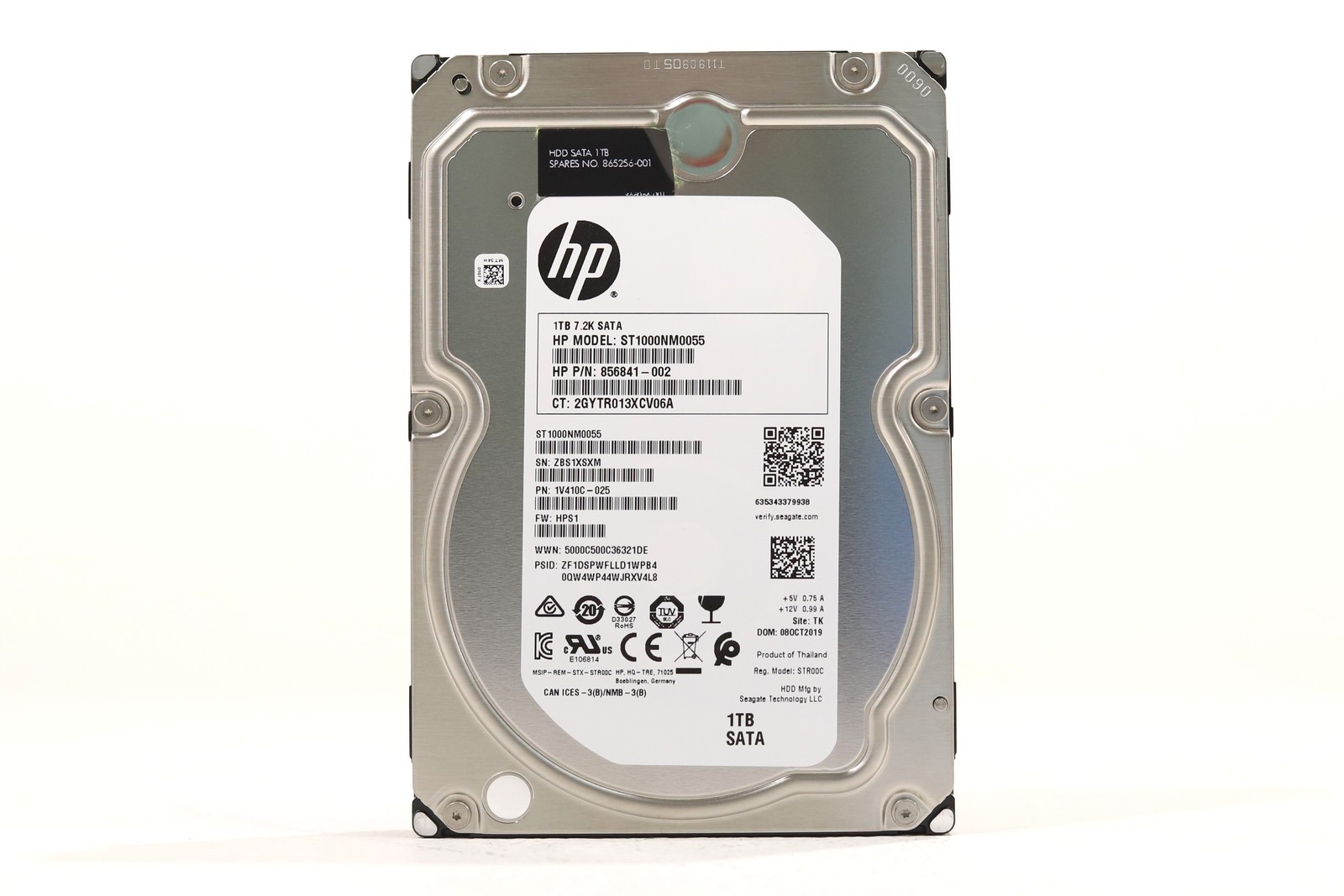HP ST1000NM0055 1TB 3.5" 6Gb/s 128MB 7.2K RPM SATA Hard Drive P/N: 856841-002