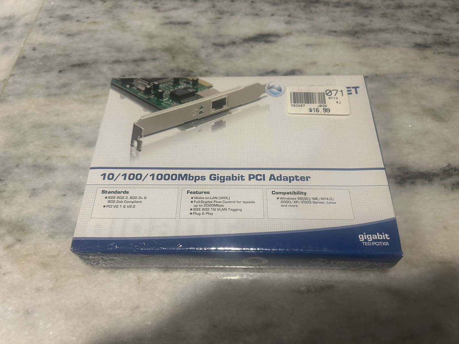 TRENDnet TEG-PCITXR Gigabit PCI Adapter - NEW Sealed