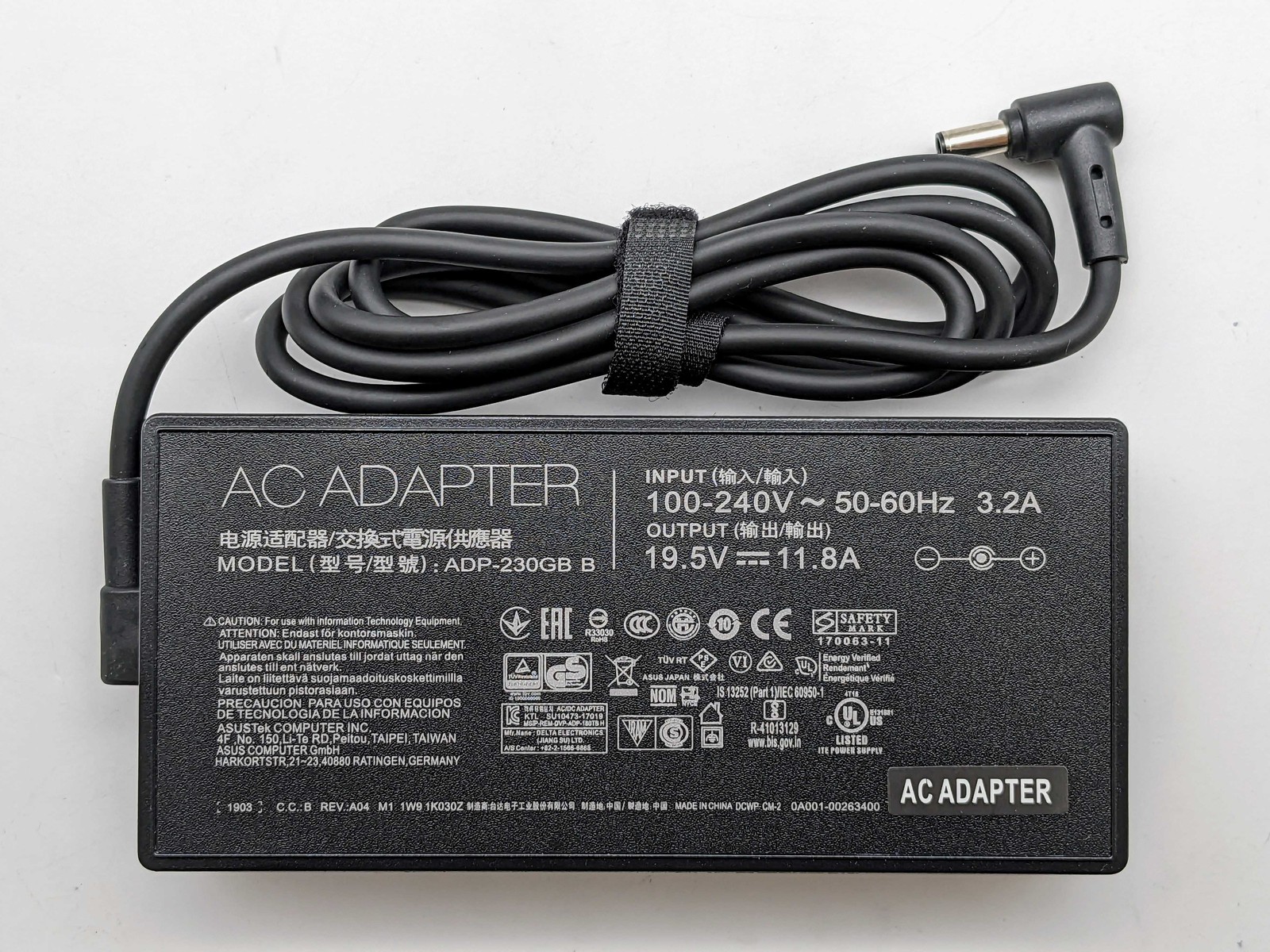 NEW 19.5V 11.8A 230W Adapter Charger for Asus ROG GX501VI-XS74 ADP-230GB B