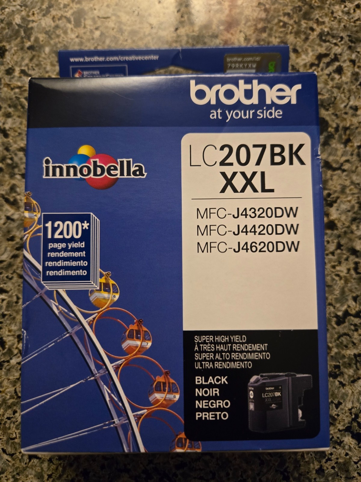Original Brother LC207BK XXL Innobella Super High-Yield Ink Cartridge EXP 2024