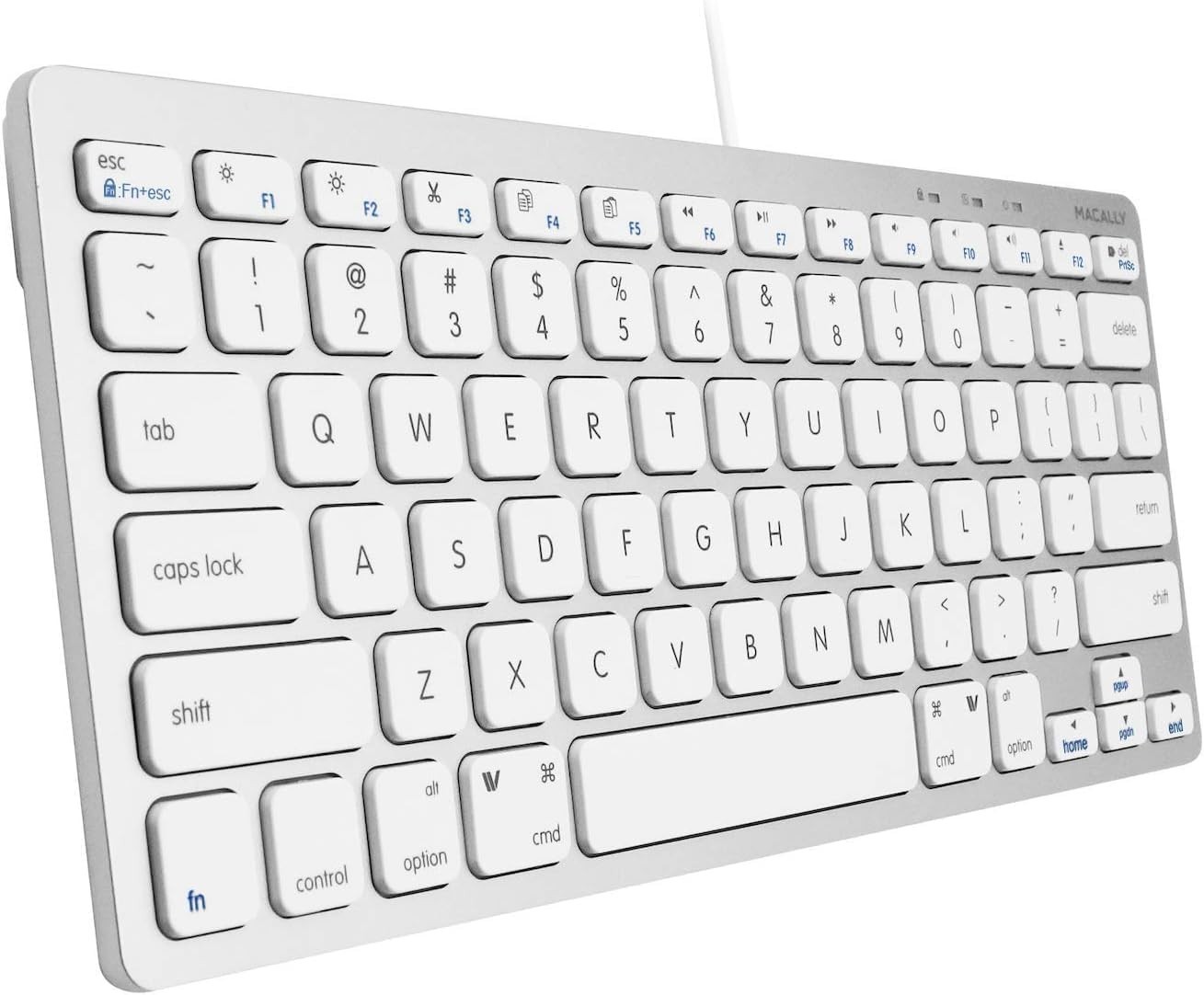 Macally Small Wired Keyboard for Mac and Windows