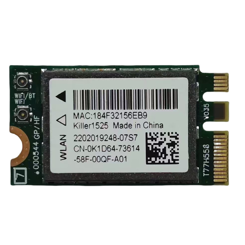 Atheros QCNFA34AC Bigfoot Networks Killer 1525 AC NGFF Wifi Card Bluetooth K1D64