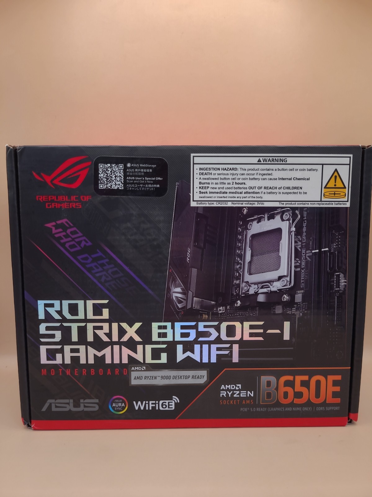 New ASUS Republic Of Gamers ROG Strix B650E-1 Gaming Wifi
