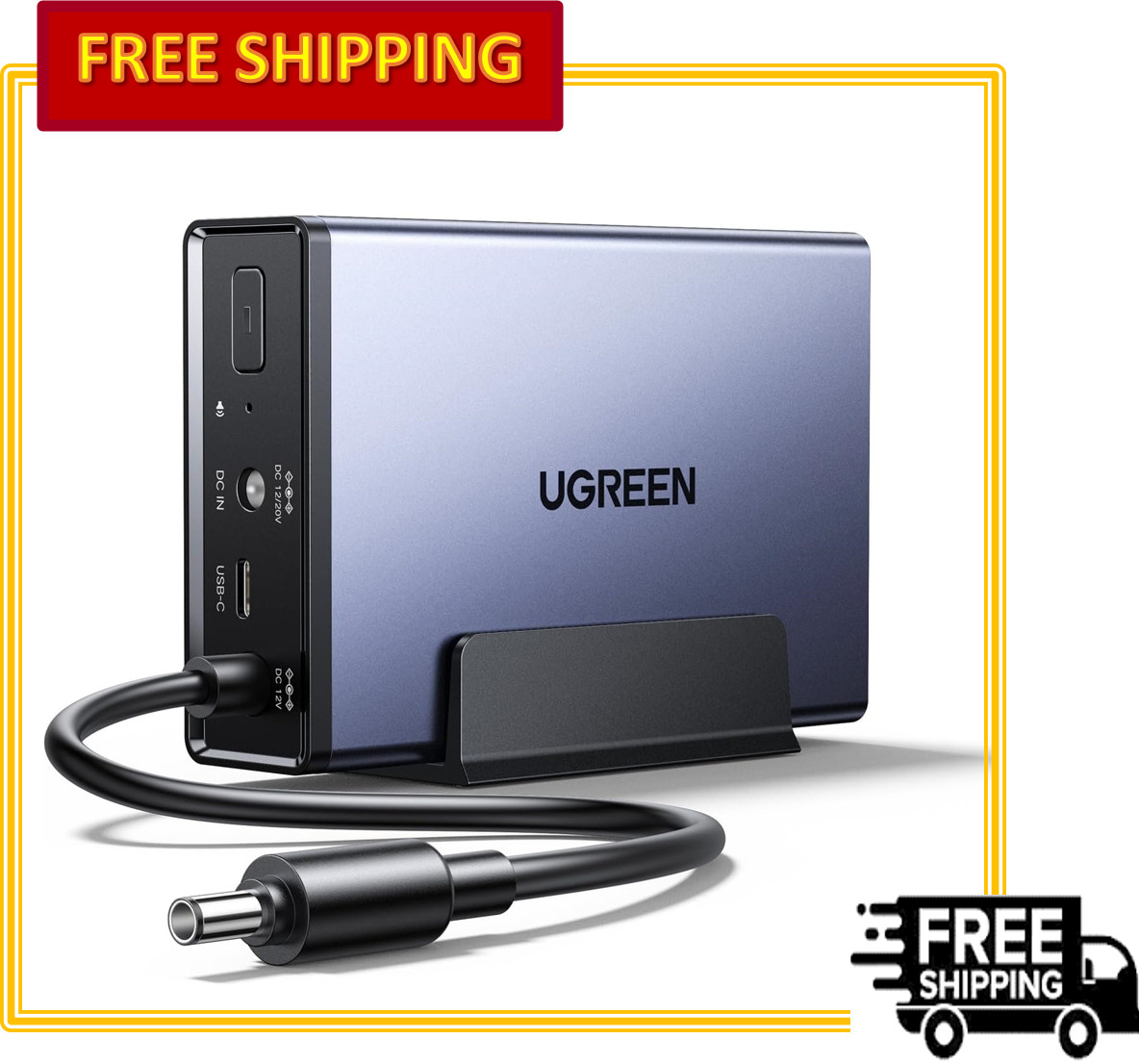 UGREEN NAS UPS 120W DC Battery Backup Surge Protector 12000mAh Power Supply