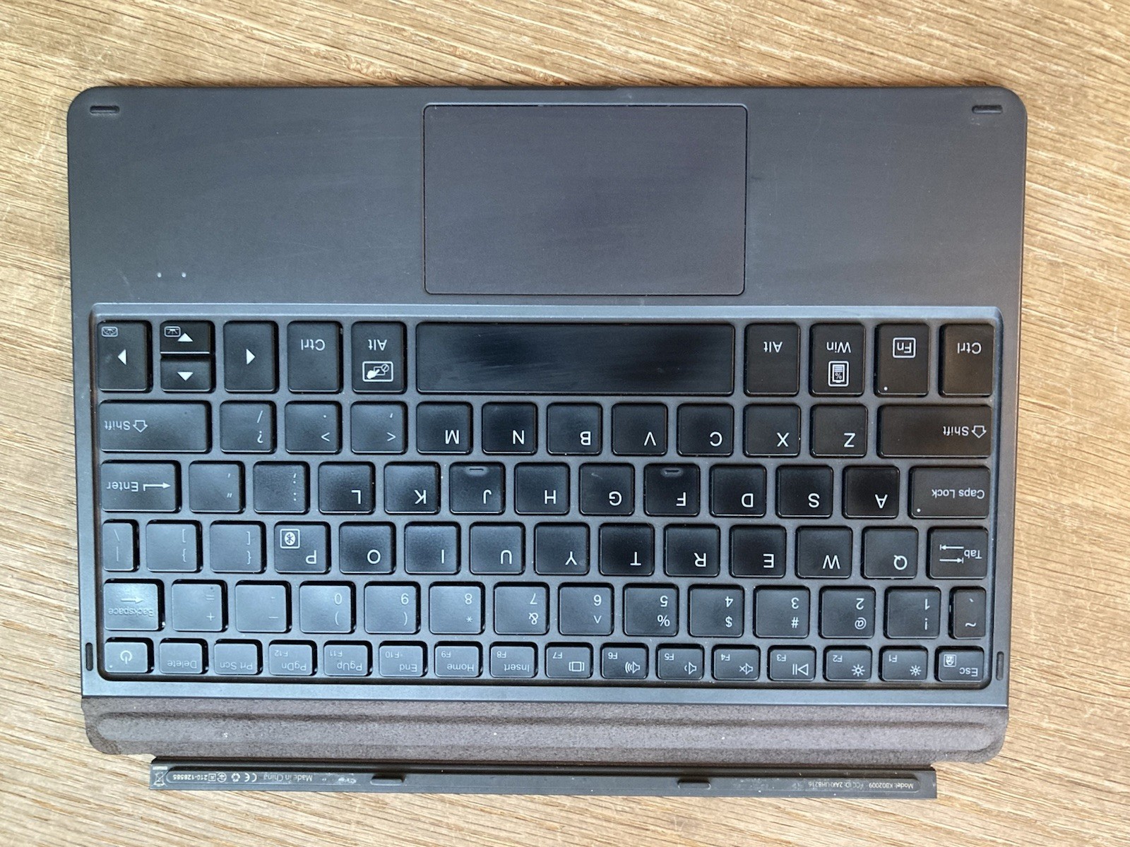 Inateck Keyboard Folio Case w/ Integrated Stand 10in Gray Faux Leather KB02009