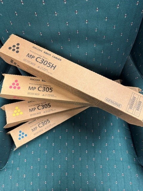 Ricoh MP C305 Full Set of Black, Yellow, Magenta & Cyan Toners