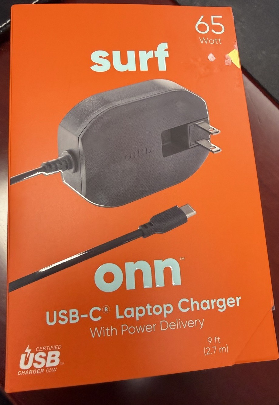 onn. USB C 65W Laptop charger Compatible for Apple, Dell, HP, Asus, Acer,new Box