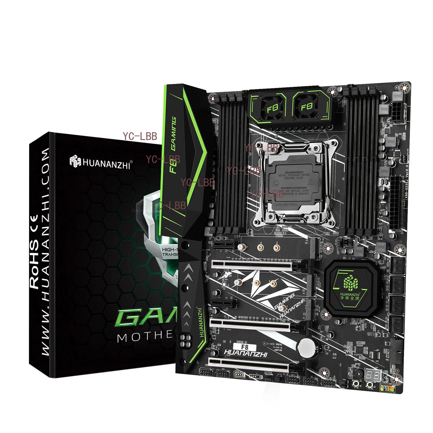 HUANANZHI X99 F8 motherboard ddr4 lga2011-3 c612 e5 2686 v4/2696 v3 workstation