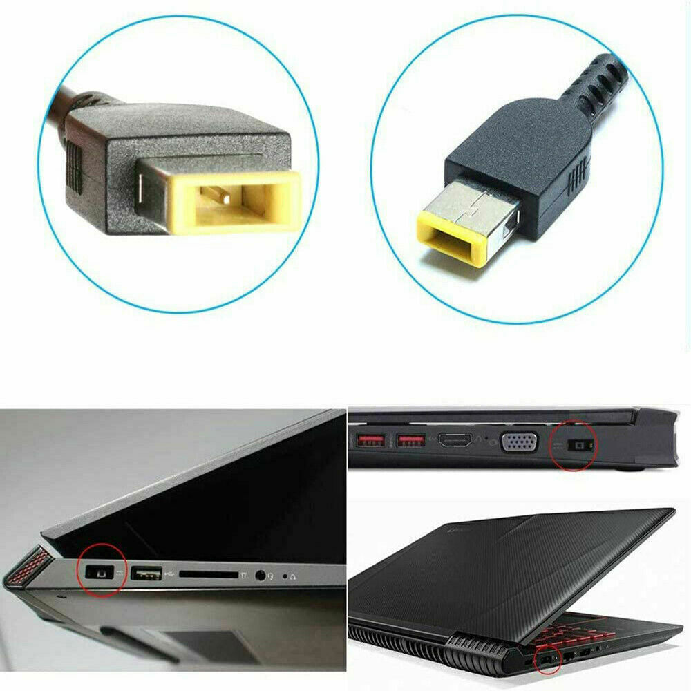 For Lenovo 45W 65W 90W 135W AC Adapter Charger Power Thinkpad Square Round USB-C