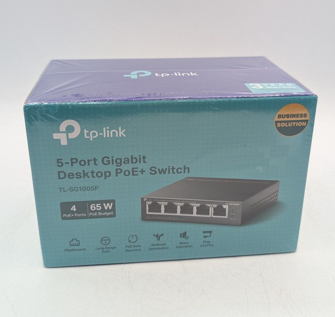 TP-Link TL-SG1005P 5-Port Gigabit PoE+ Ethernet Switch 65W