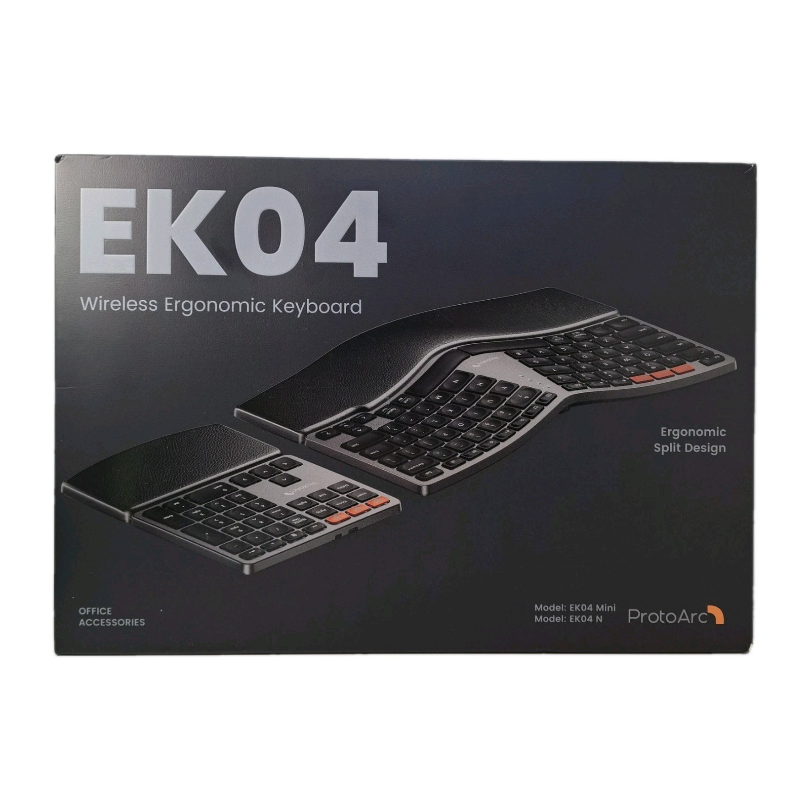 New in Open Box ProtoArc EK04 Wireless Ergonomic Keyboard w/ Number Pad [Tested]