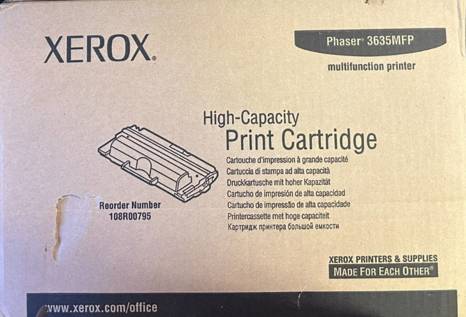 New Genuine Xerox Phaser 3635MFP 108R00795 High-Capacity Print Cartridge